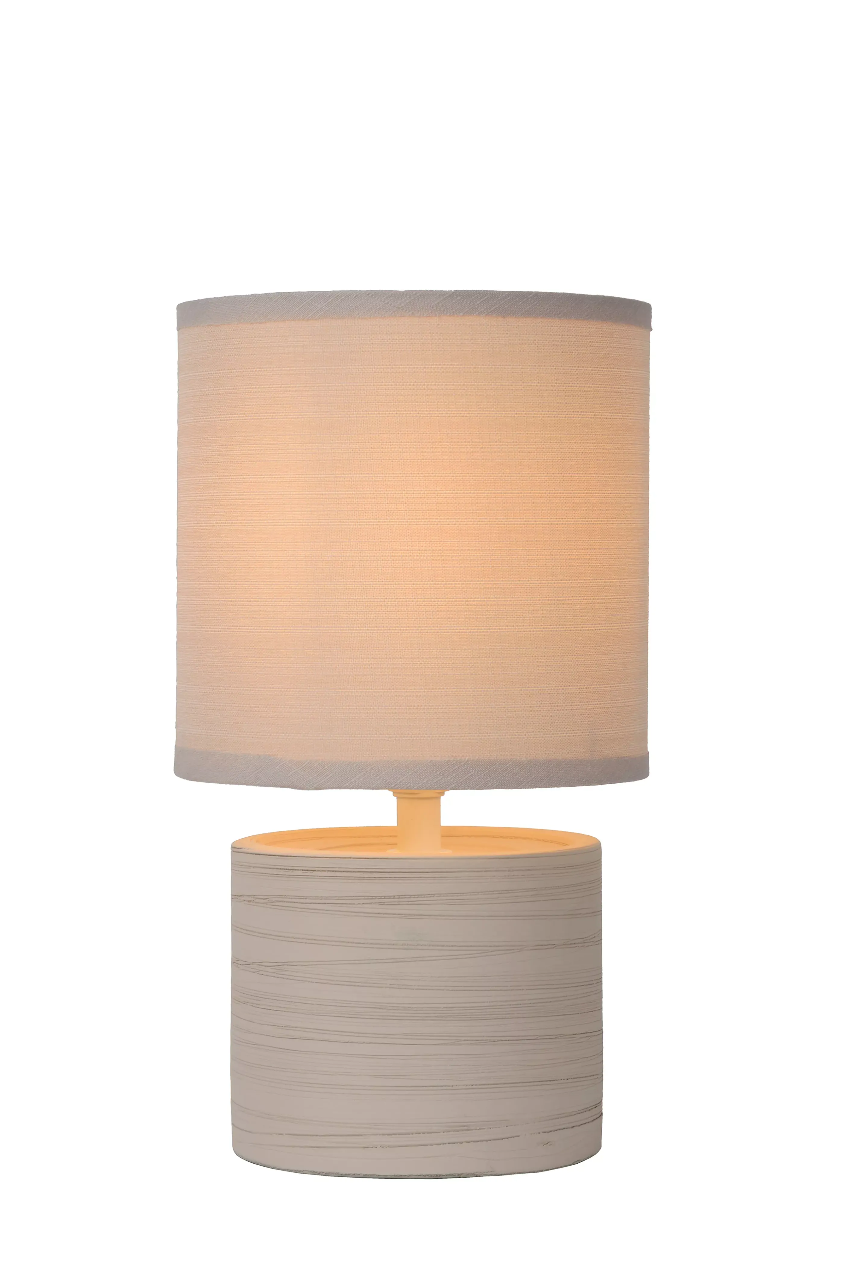 Online GREASBY - Tafellamp - Ø 14 cm - 1xE14 - Beige Tafellampen