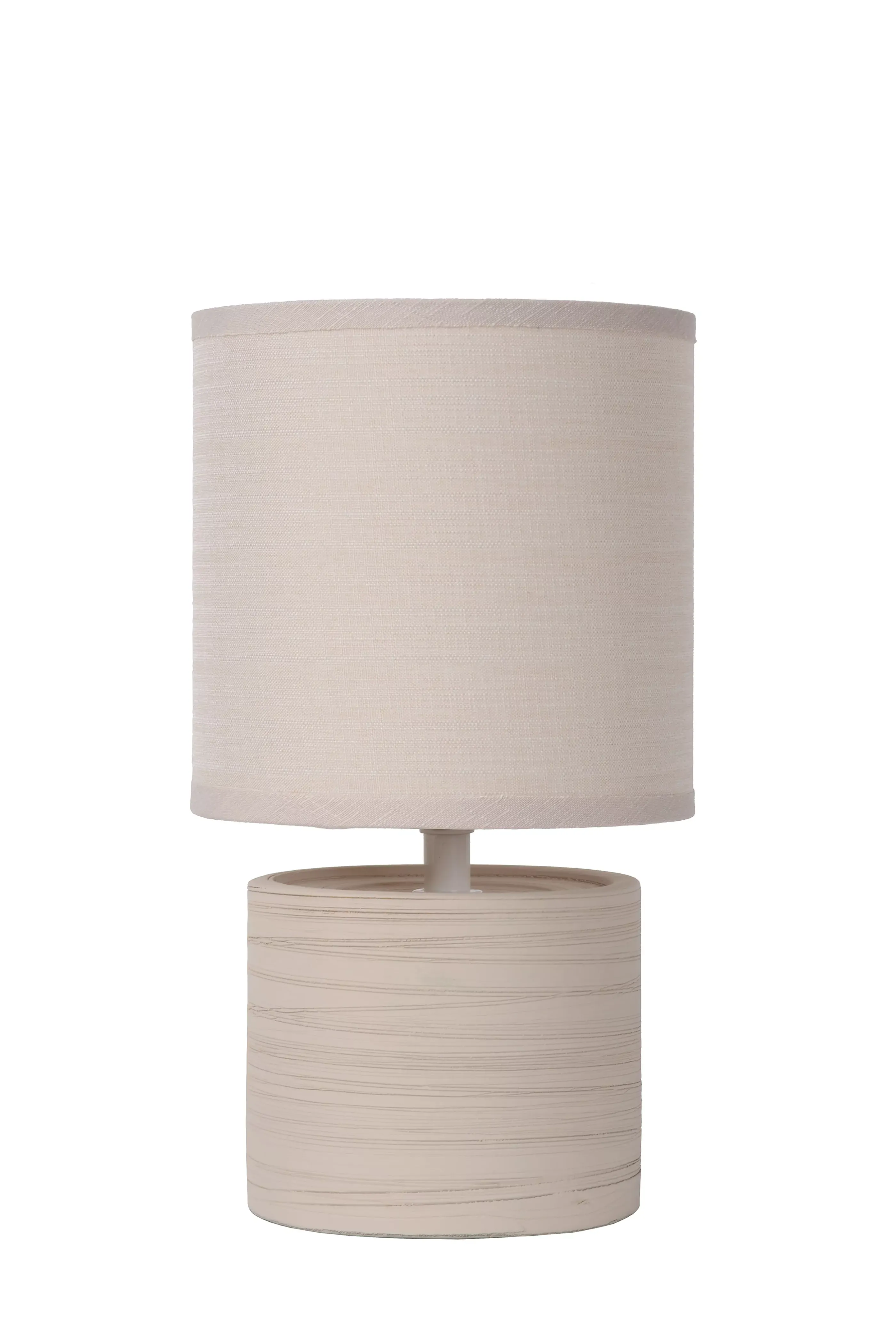 Online GREASBY - Tafellamp - Ø 14 cm - 1xE14 - Beige Tafellampen