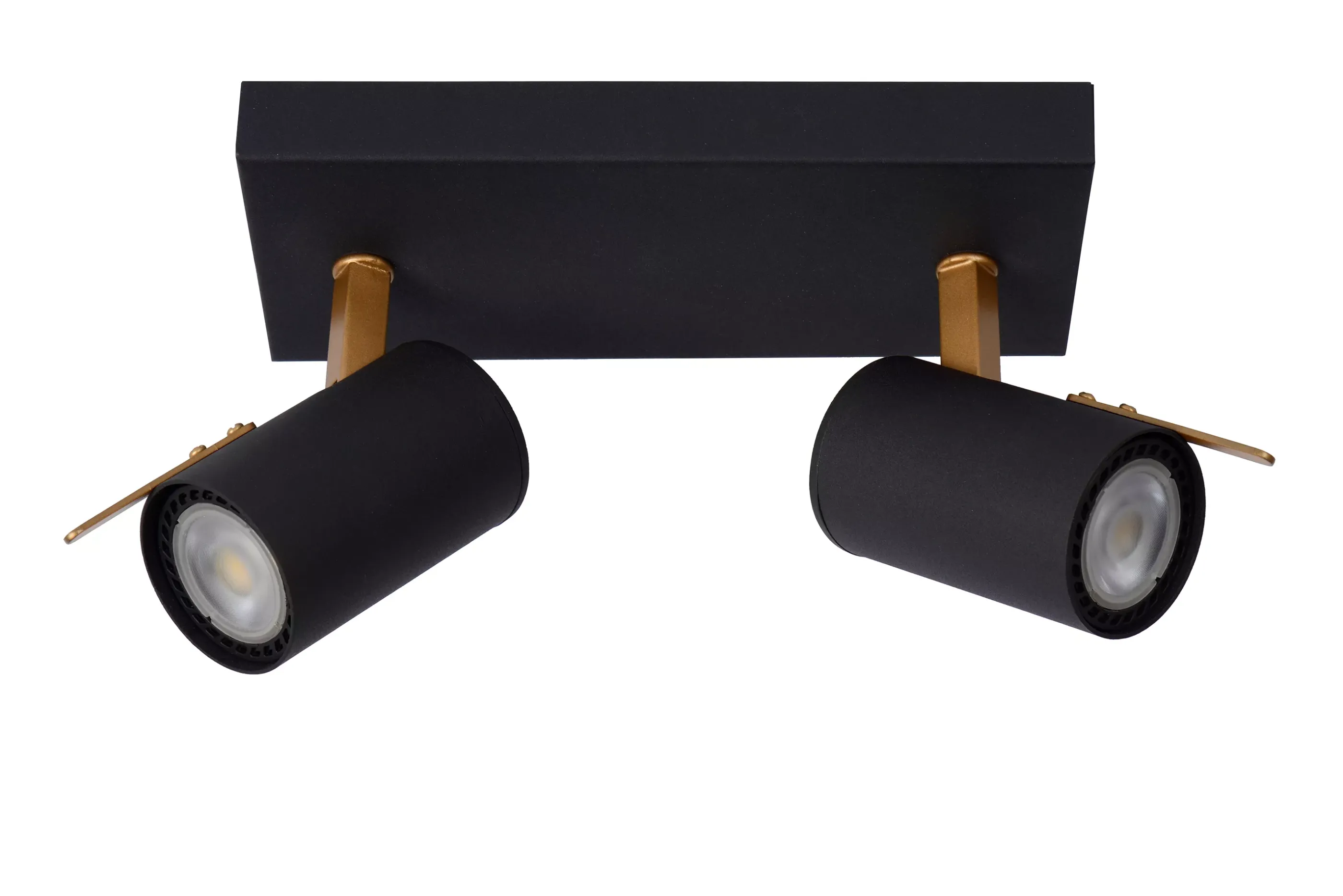 Clearance GRONY - Plafondspot - LED Dim to warm - GU10 - 2x5W 2200K/3000K - Zwart Plafondlampen