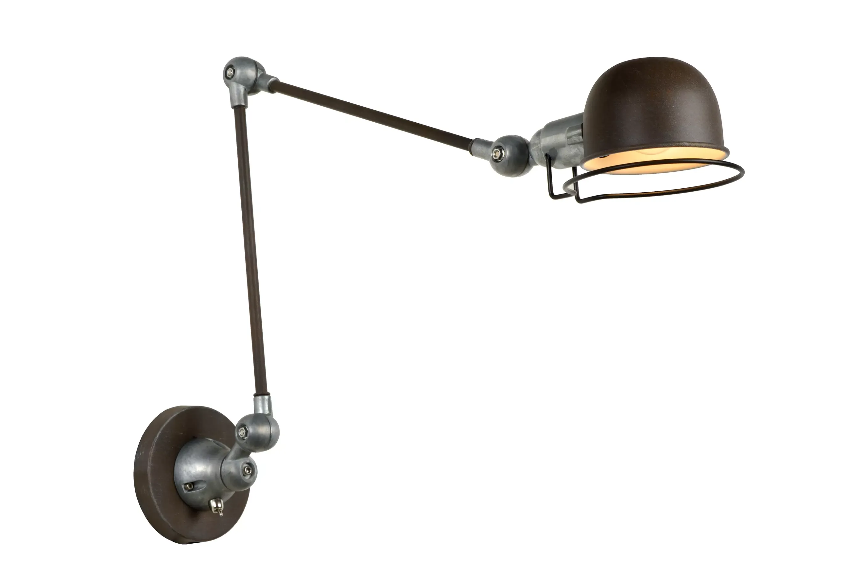 Online HONORE - Wandlamp - 1xE14 - Roest bruin Wandverlichting