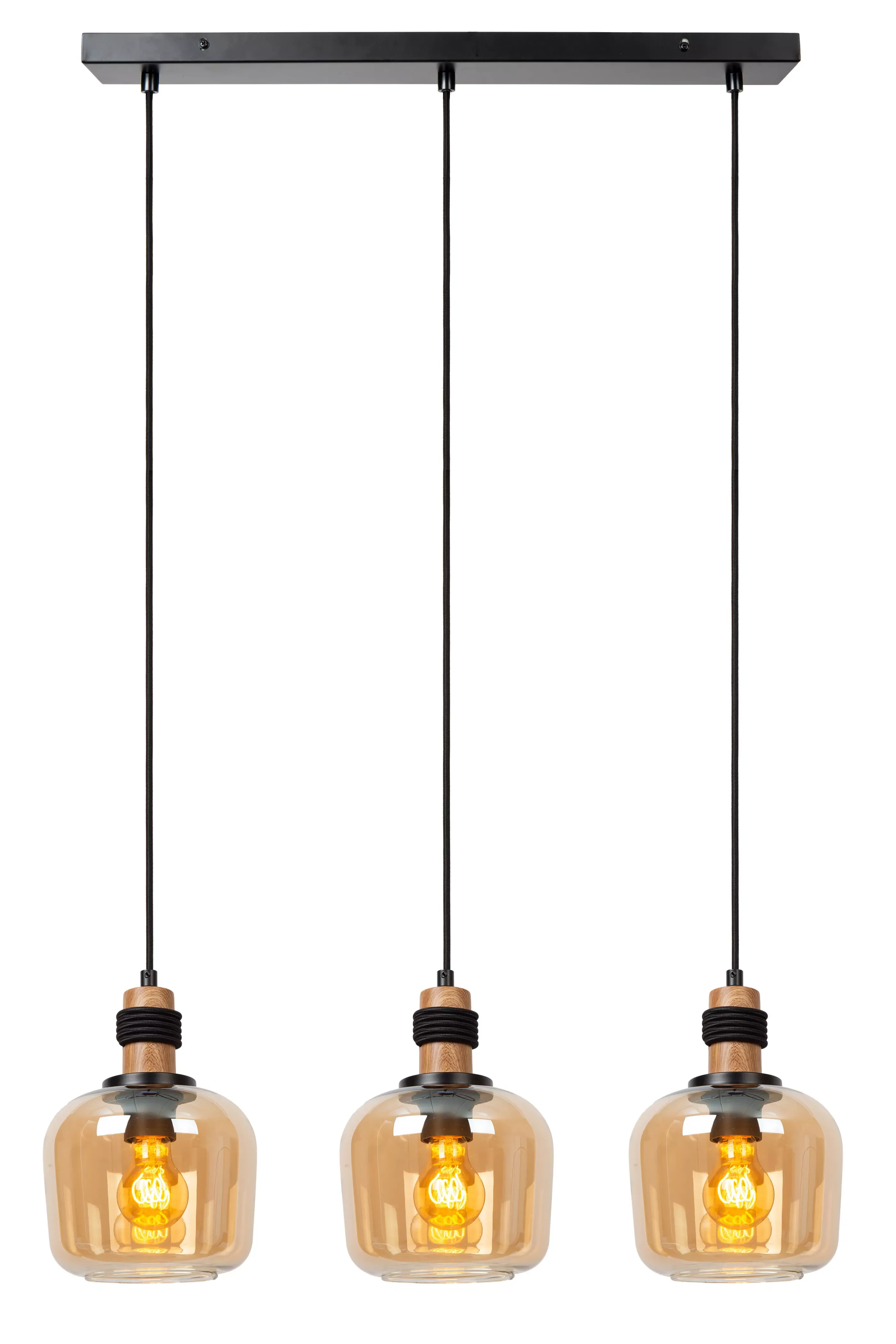 Sale ILONA - Hanglamp - 3xE27 - Amber Hanglampen