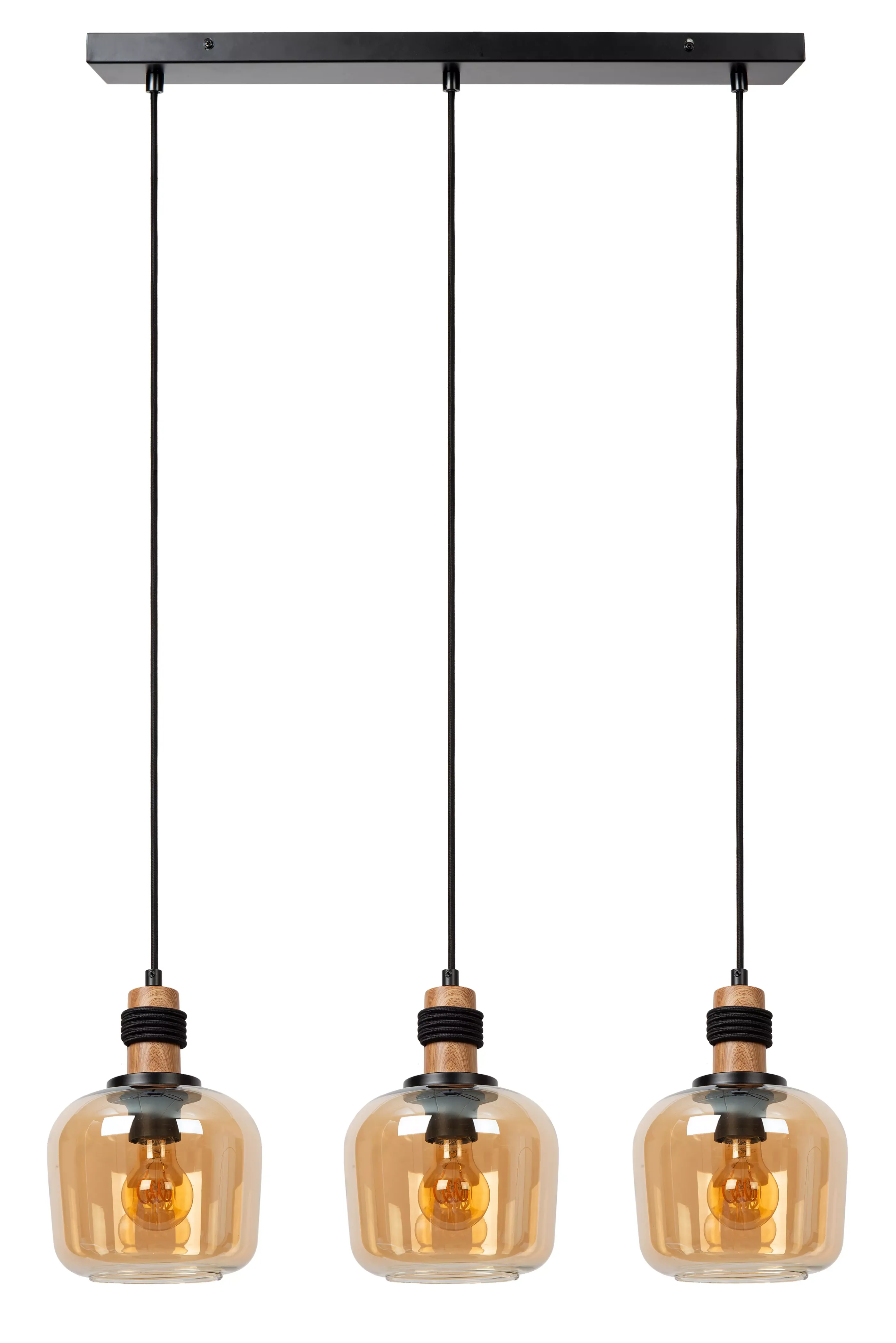 Sale ILONA - Hanglamp - 3xE27 - Amber Hanglampen