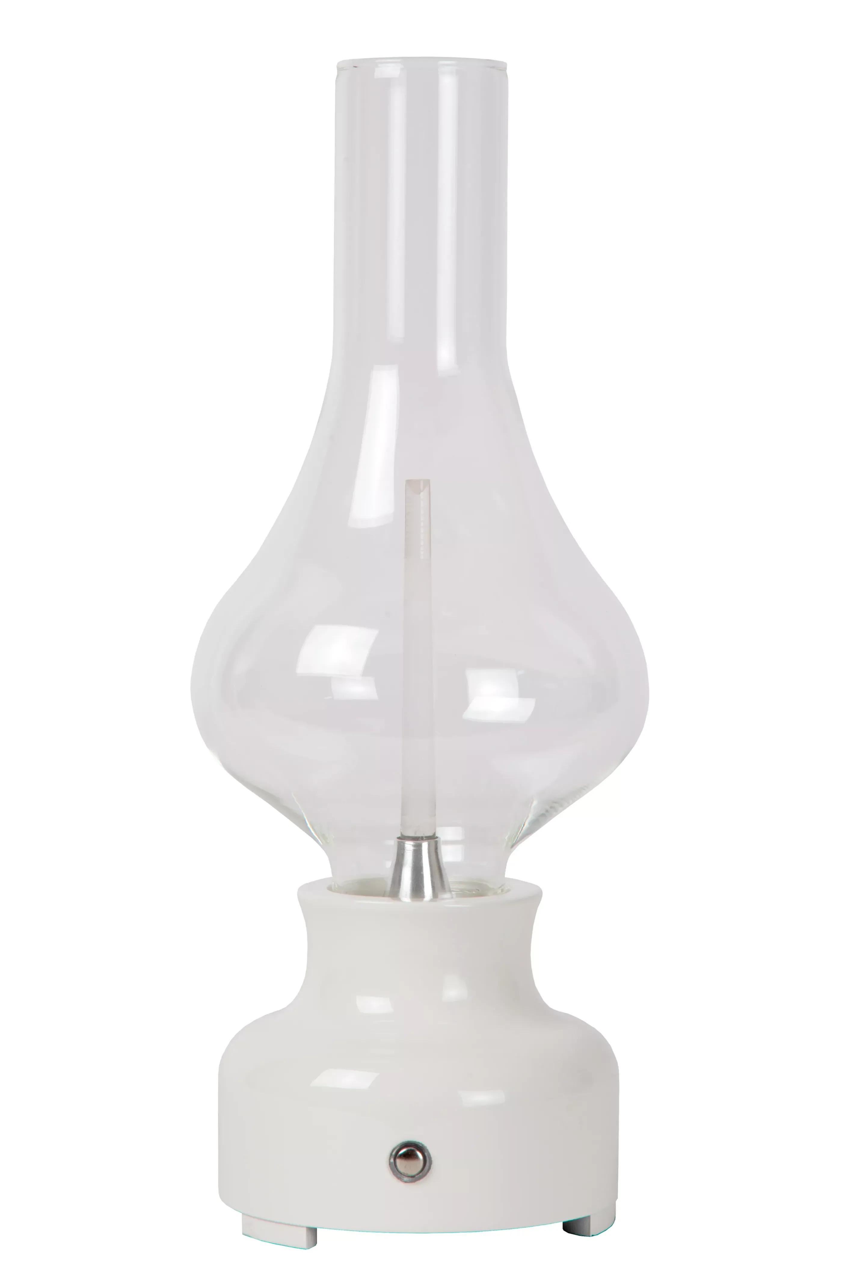 Flash Sale JASON - Oplaadbare Tafellamp - Accu/Batterij - Ø 12 cm - LED 3 StepDim - 1x2W 3000K - Wit Tafellampen