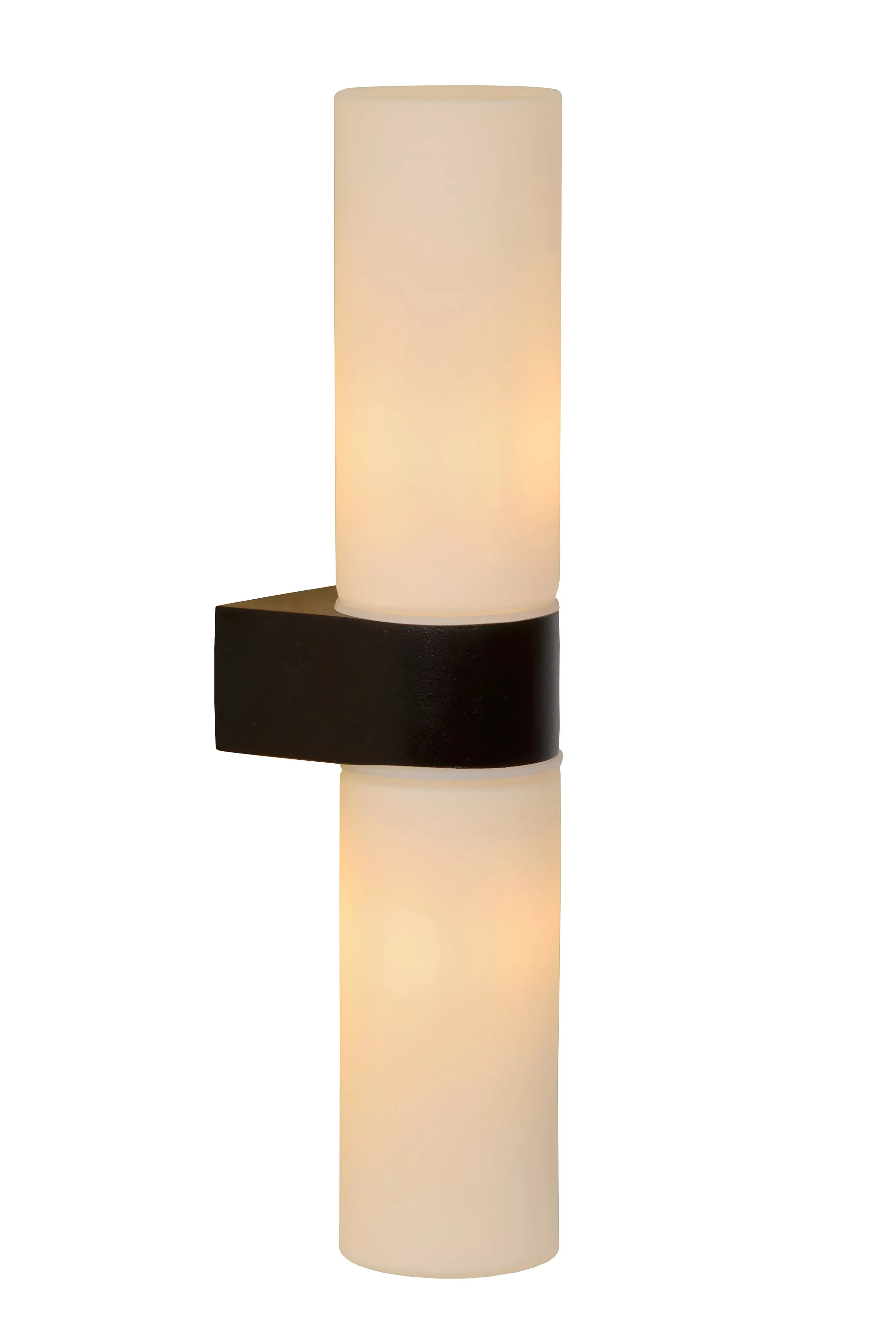 Clearance JESSE - Wandlamp Badkamer - 2xG9 - IP44 - Zwart Wandverlichting