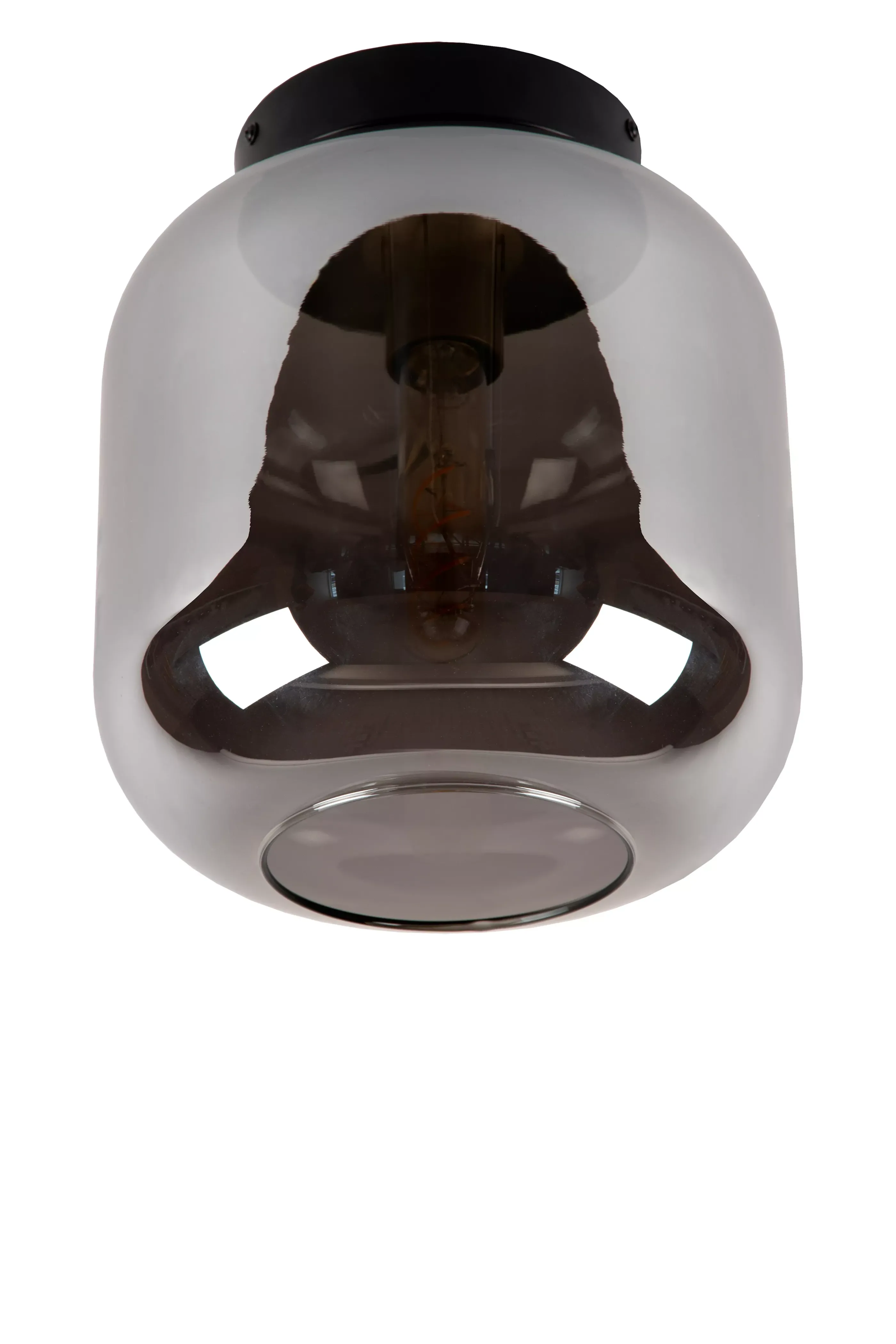 New JOANET - Plafonnière - Ø 25 cm - 1xE27 - Fumé Plafondlampen