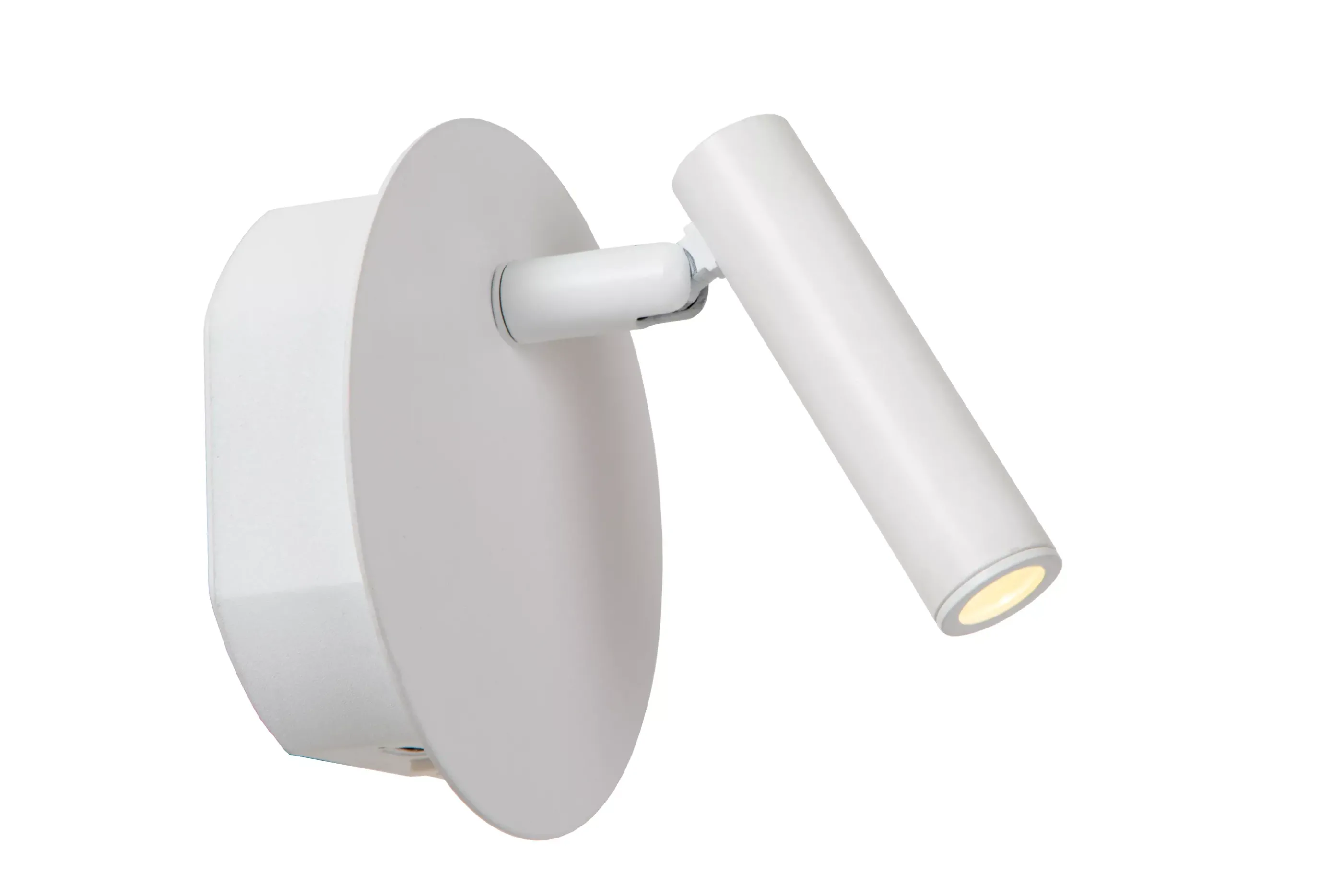 Fashion JOLIJN - Oplaadbare Bedlamp / Wandlamp - Accu/Batterij - Ø 10,2 cm - LED - 1x2W 3000K - Magnetisch - Wit Wandverlichting