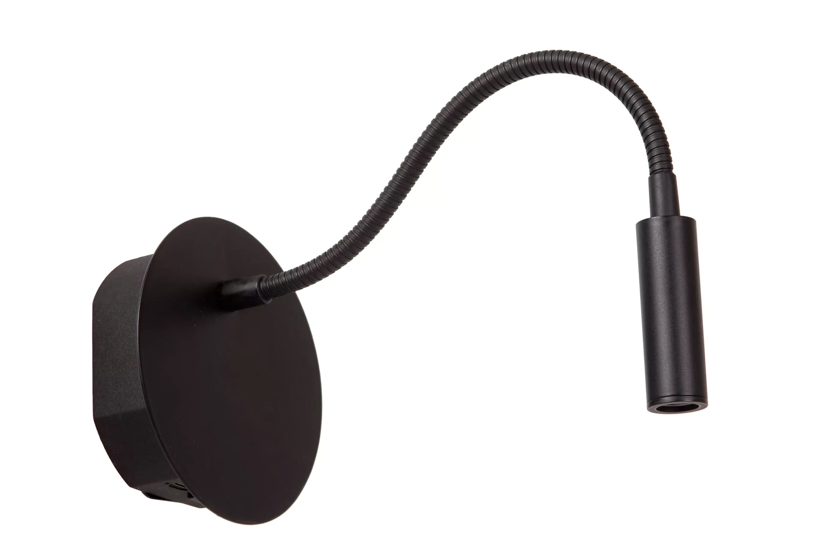 Fashion JOLIJN - Oplaadbare Bedlamp / Wandlamp - Accu/Batterij - Ø 11 cm - LED - 1x2W 3000K - Magnetisch - Zwart Wandverlichting