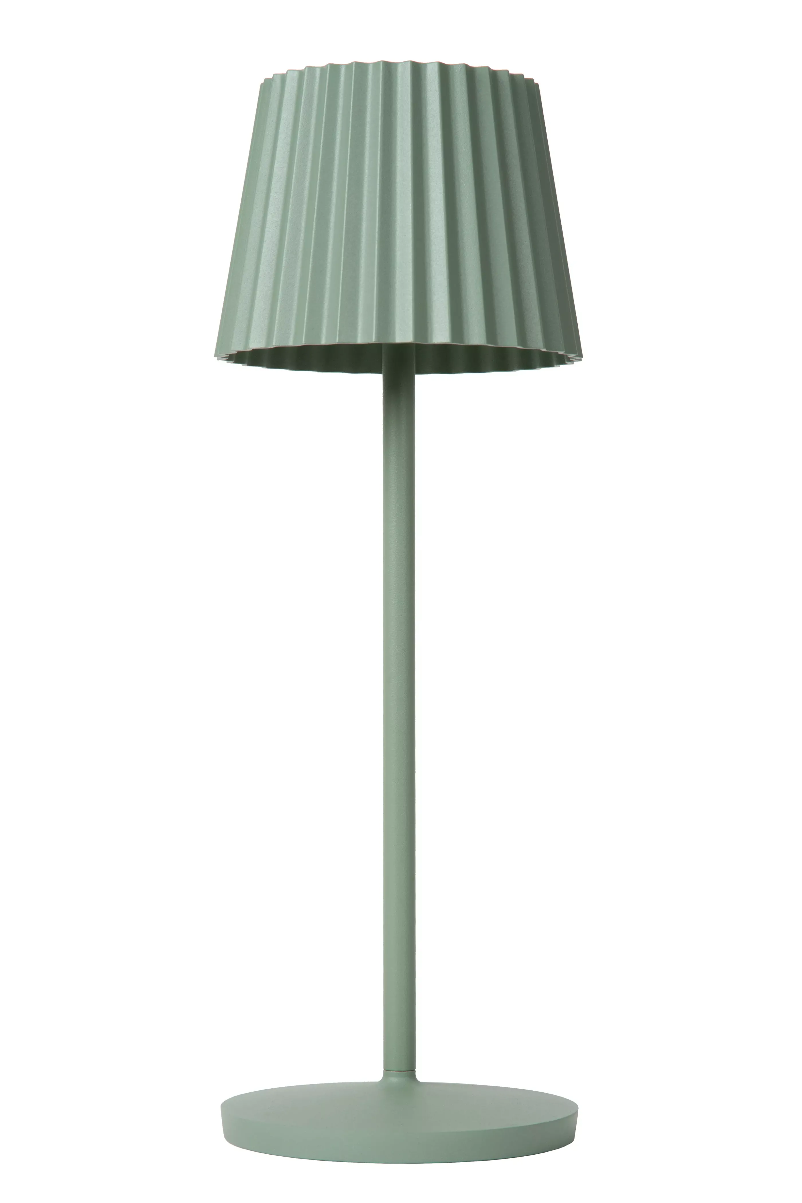 Discount JUSTINE - Oplaadbare Tafellamp Binnen/Buiten - Accu/Batterij - LED Dimb. - 1x2W 2700K - IP54 - Met draadloos oplaadstation - Groen Tafellampen Buiten