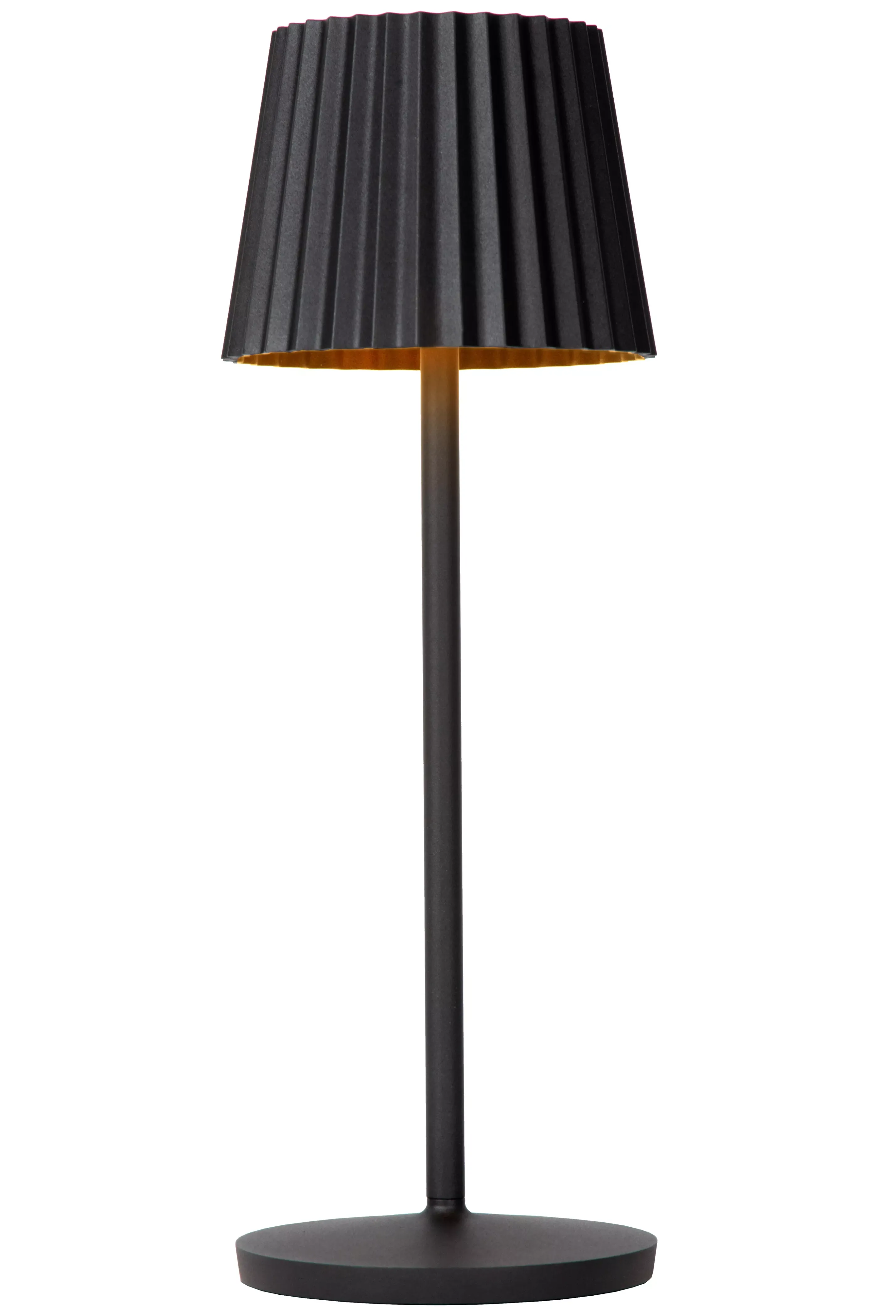 New JUSTINE - Oplaadbare Tafellamp Binnen/Buiten - Accu/Batterij - LED Dimb. - 1x2W 2700K - IP54 - Met draadloos oplaadstation - Zwart Tafellampen Buiten