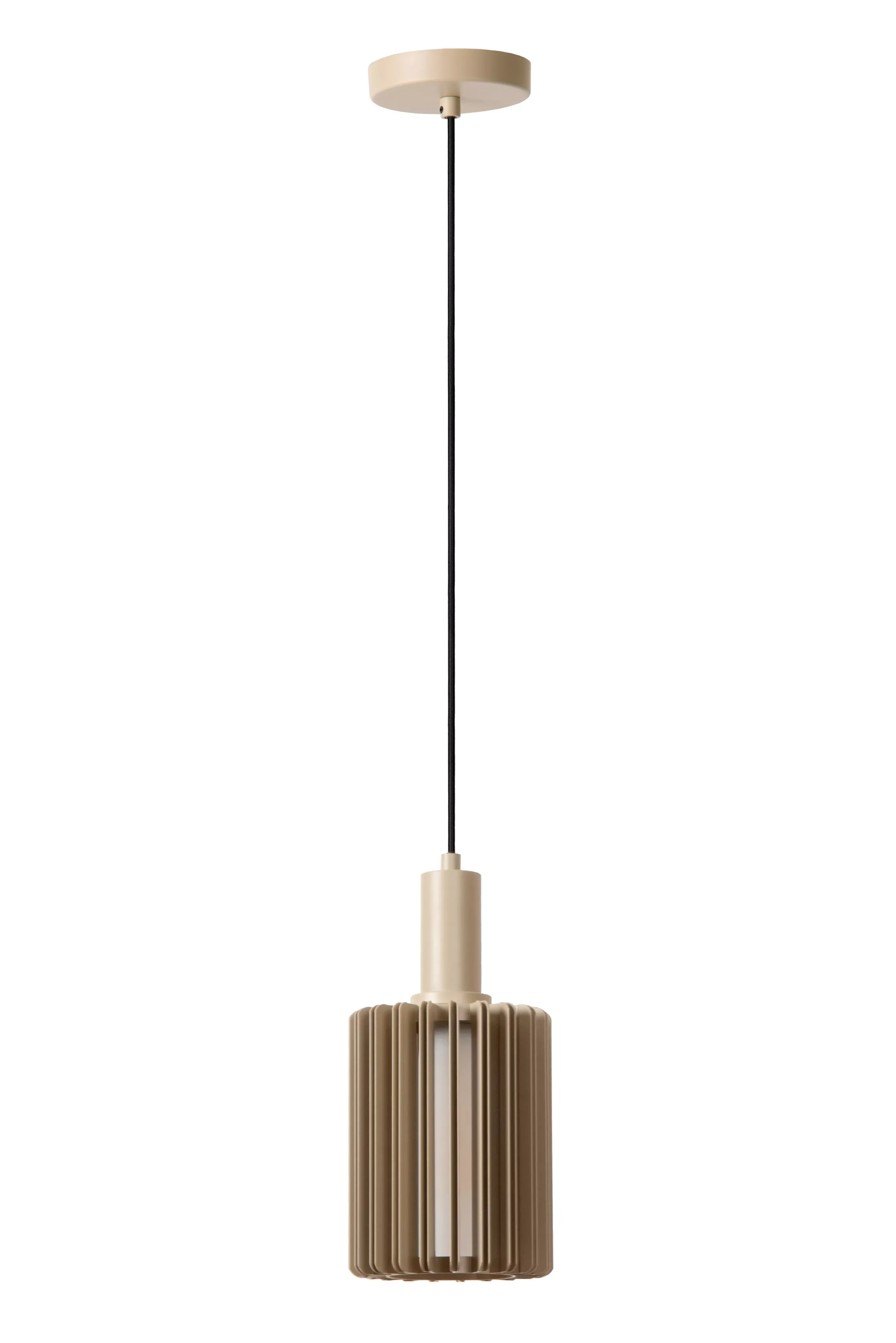 Outlet LAMBRES - Hanglamp - Ø 15 cm - 1xE27 - Taupe Hanglampen