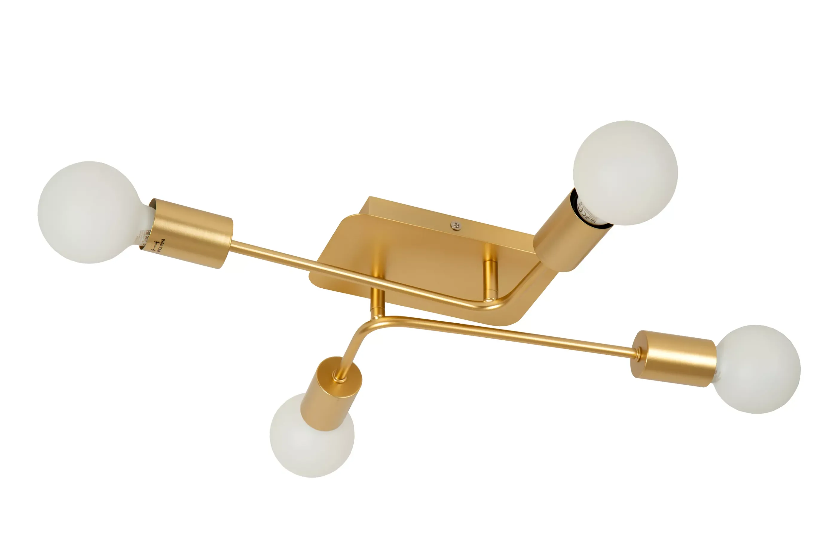 New LESTER - Plafonnière - 4xE27 - Mat Goud / Messing Plafondlampen