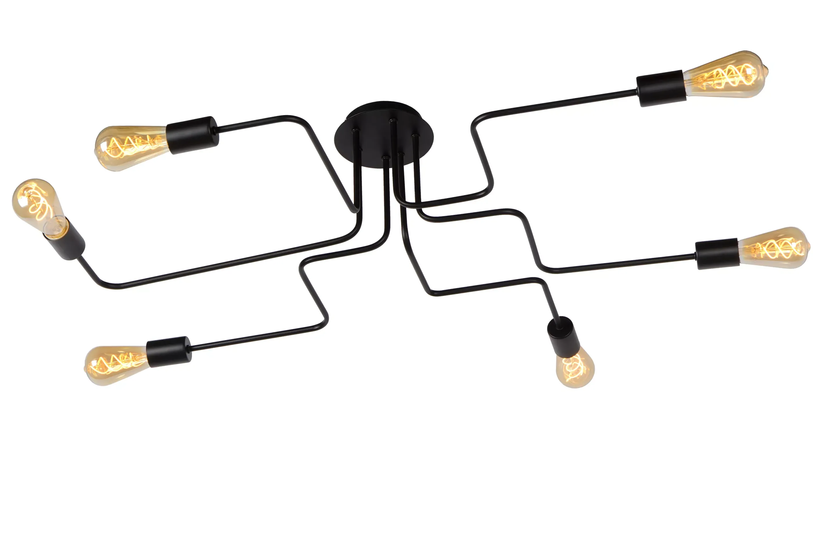 Cheap LESTER - Plafonnière - 6xE27 - Zwart Plafondlampen