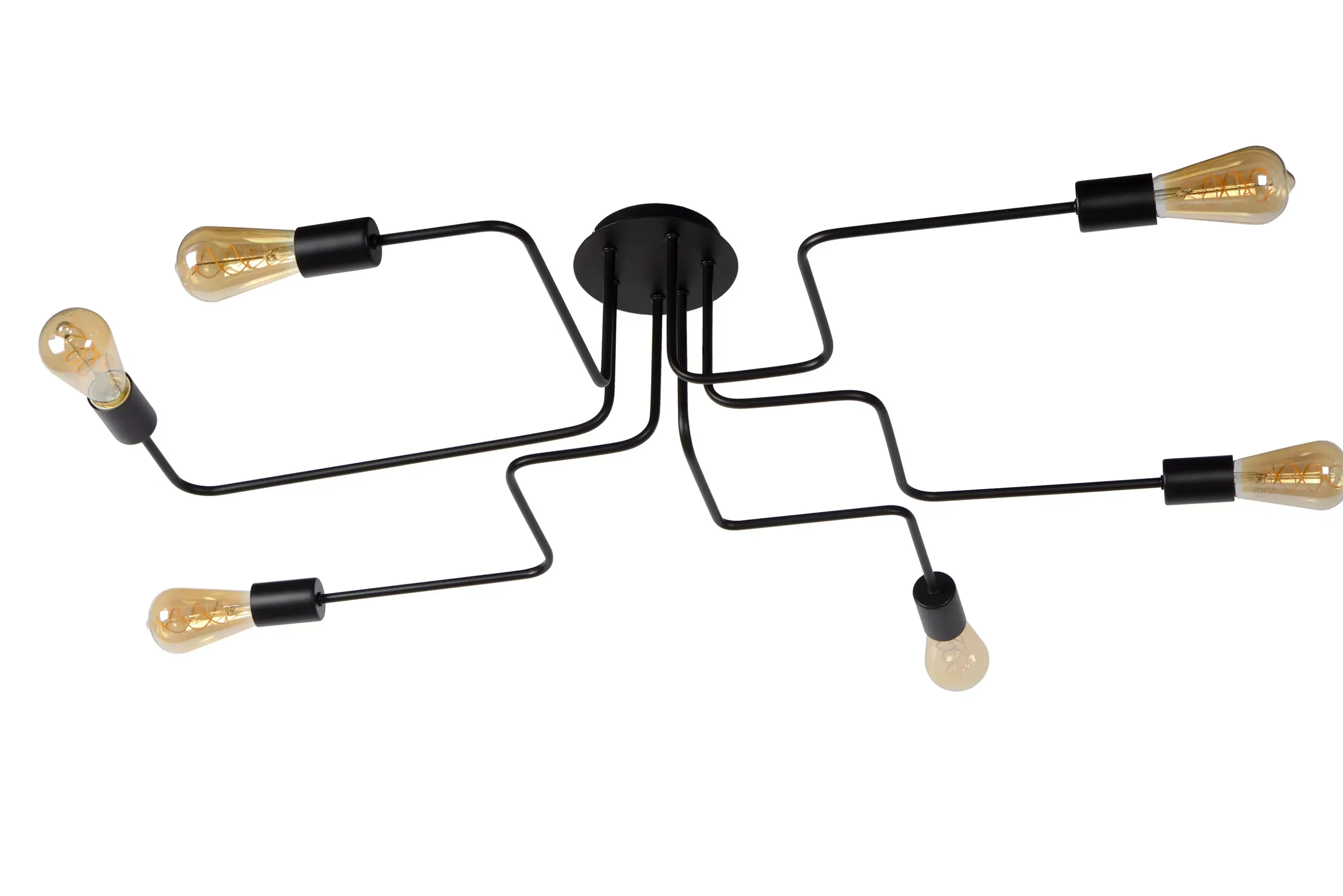 Cheap LESTER - Plafonnière - 6xE27 - Zwart Plafondlampen