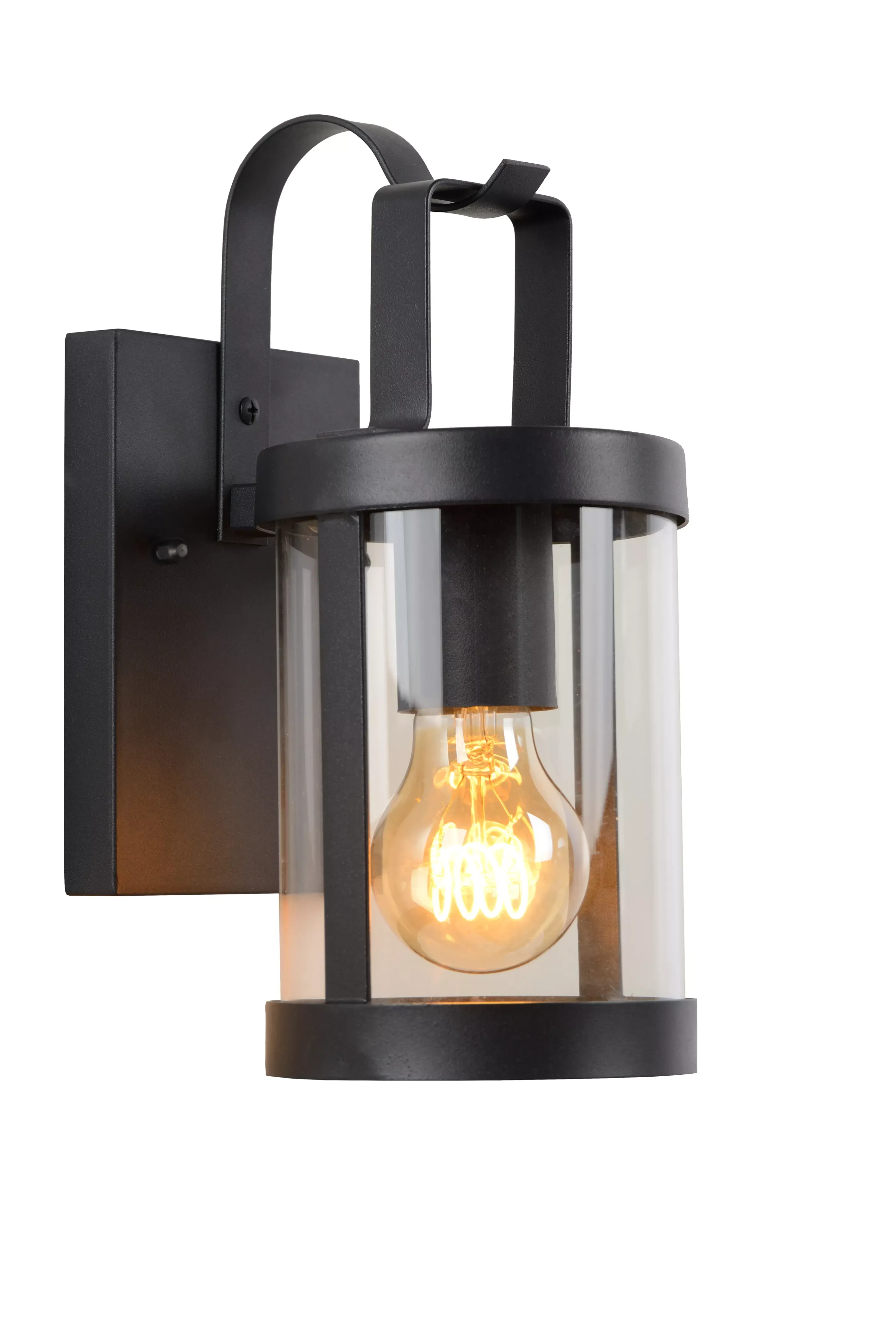 Outlet LINDELO - Wandlamp Binnen/Buiten - 1xE27 - IP23 - Zwart Wandverlichting Buiten