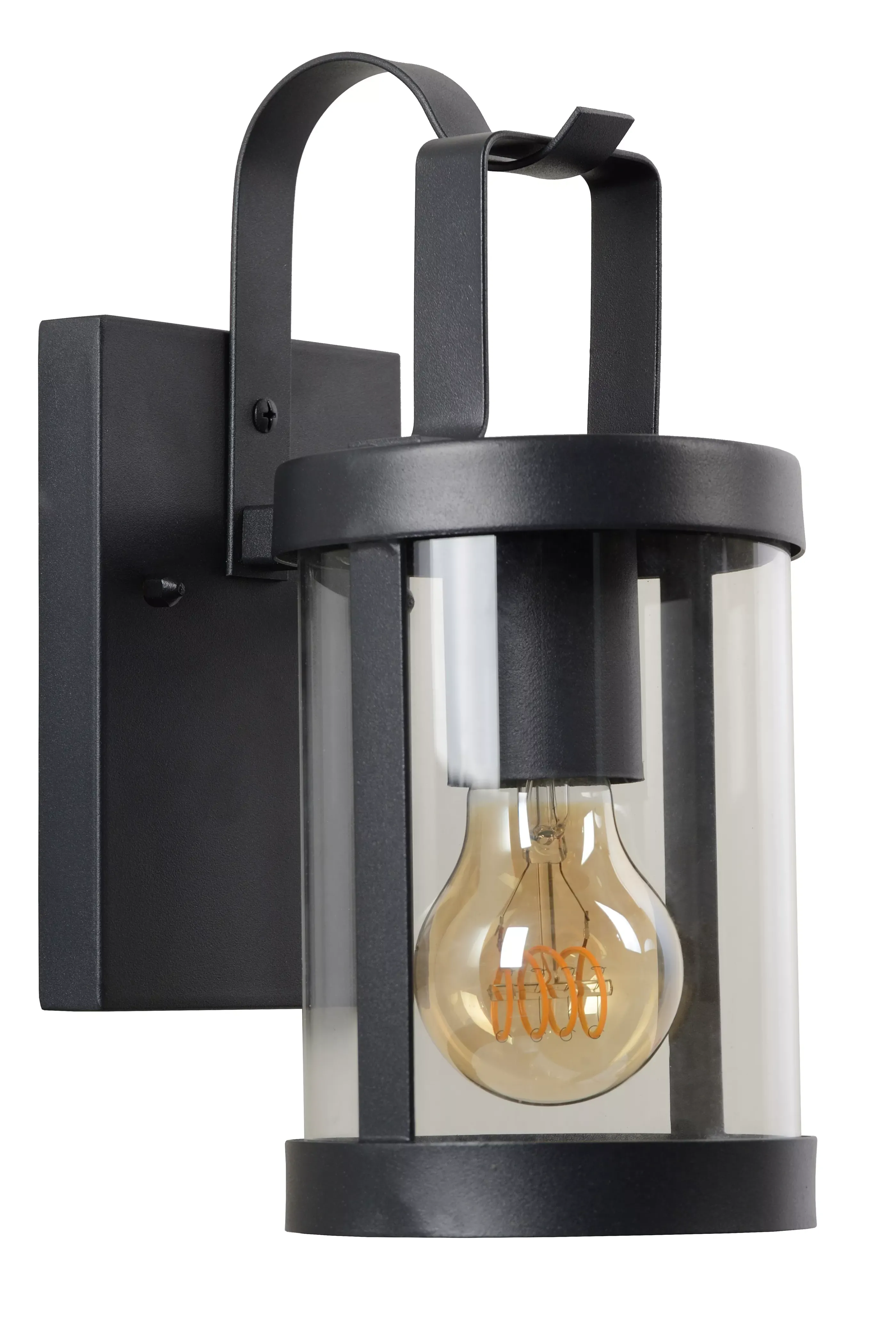 Outlet LINDELO - Wandlamp Binnen/Buiten - 1xE27 - IP23 - Zwart Wandverlichting Buiten