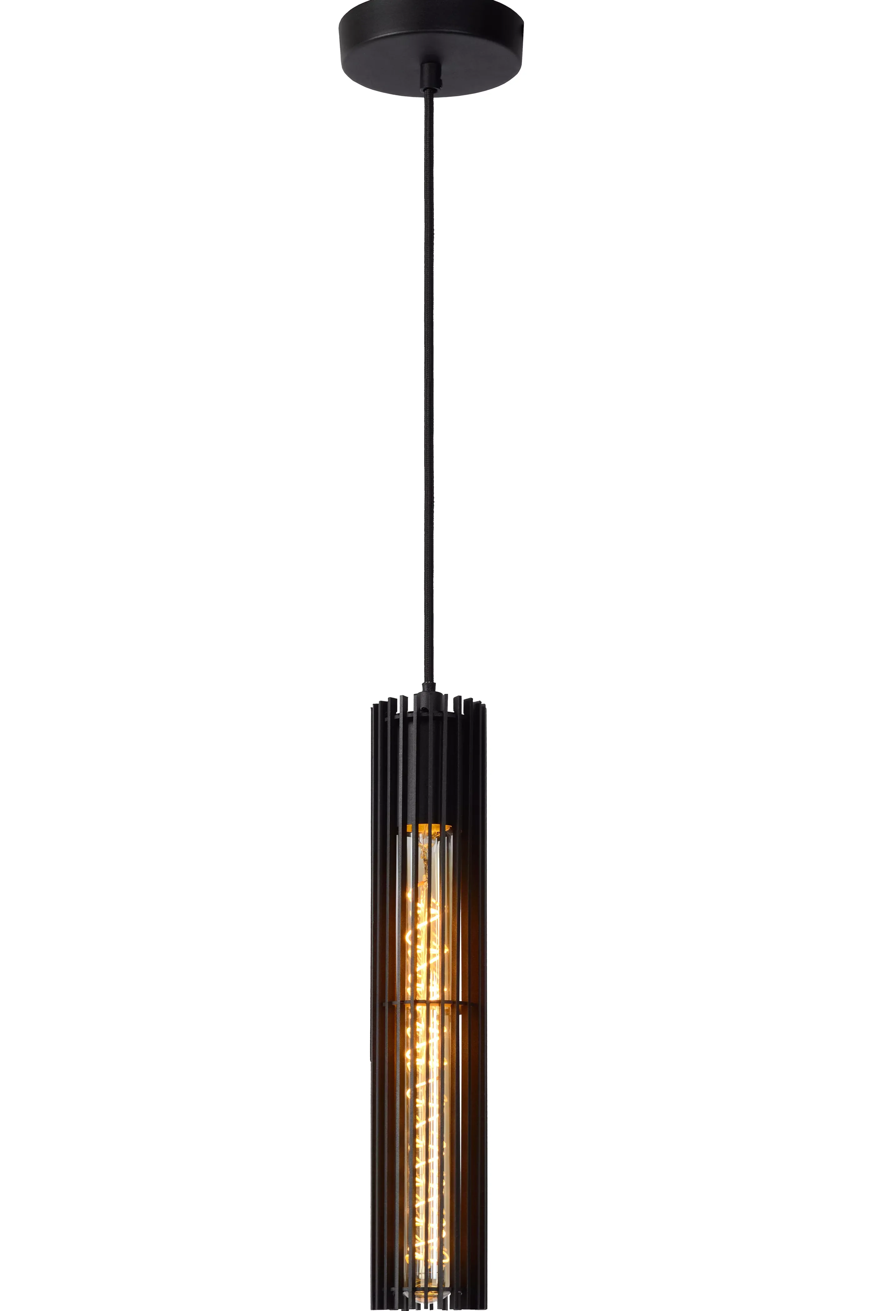 Outlet LIONEL - Hanglamp - Ø 6,5 cm - 1xE27 - Zwart Hanglampen
