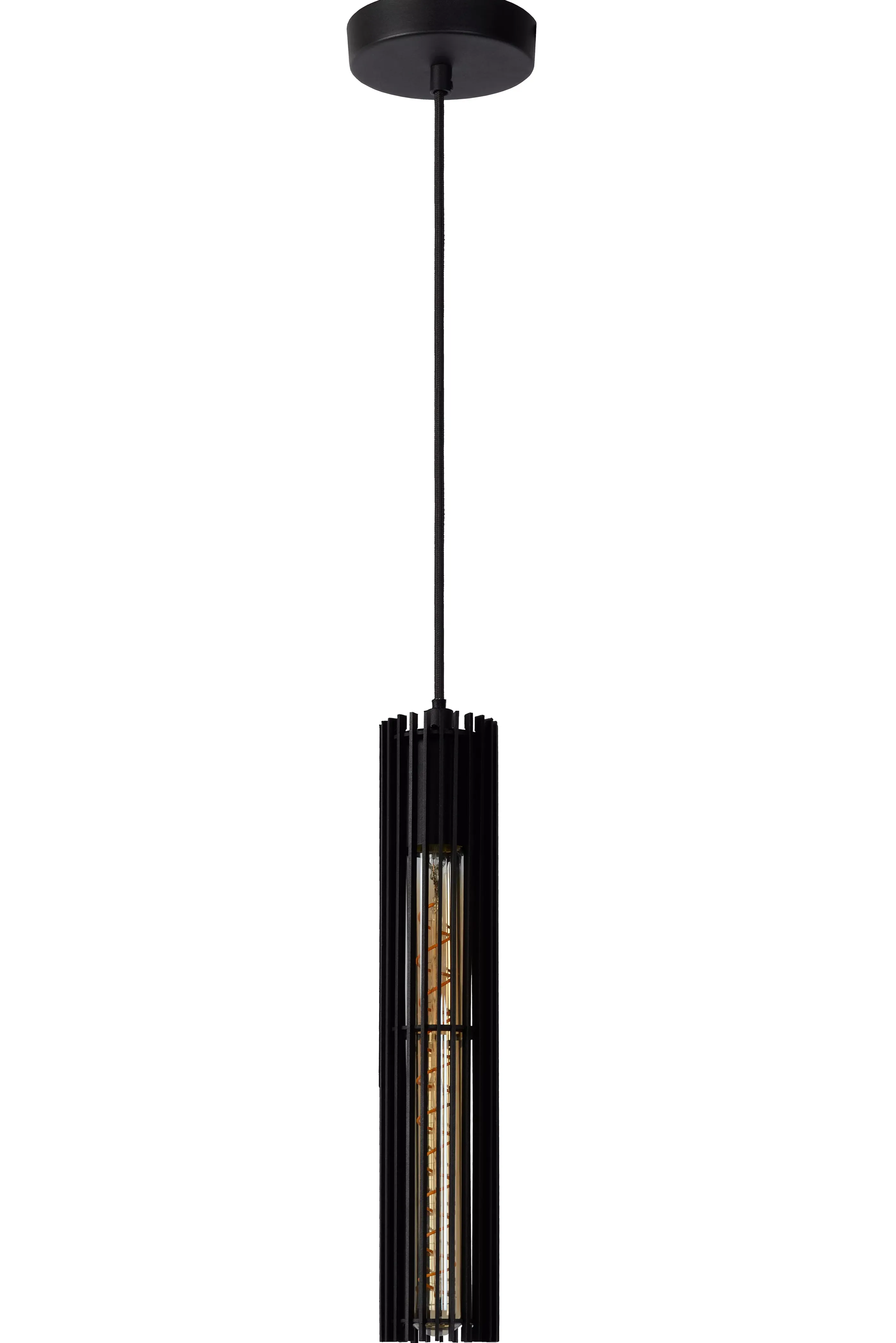 Outlet LIONEL - Hanglamp - Ø 6,5 cm - 1xE27 - Zwart Hanglampen
