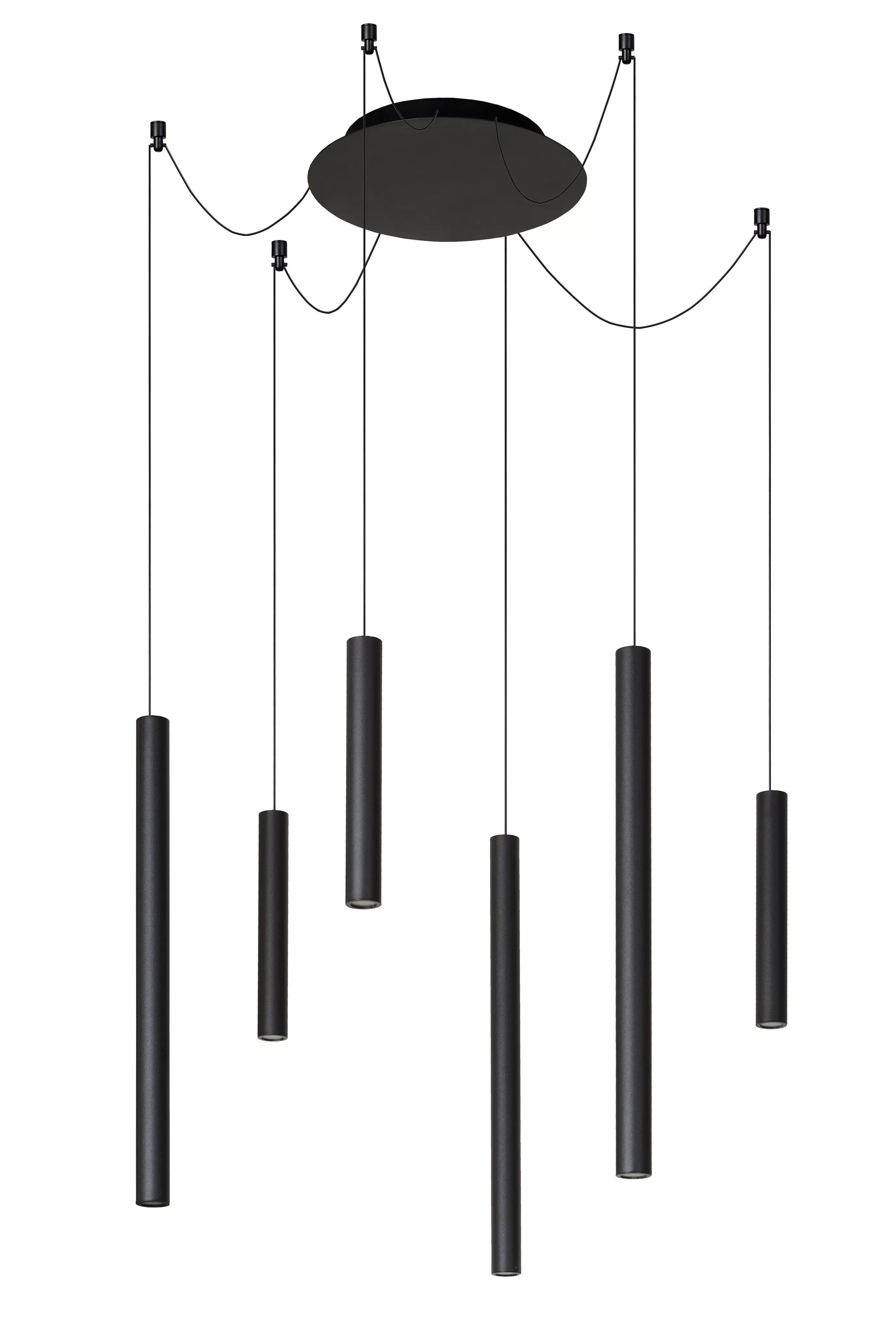 Fashion LORENZ - Hanglamp - Ø 120 cm - LED Dimb. - 6x4W 3000K - Zwart Hanglampen