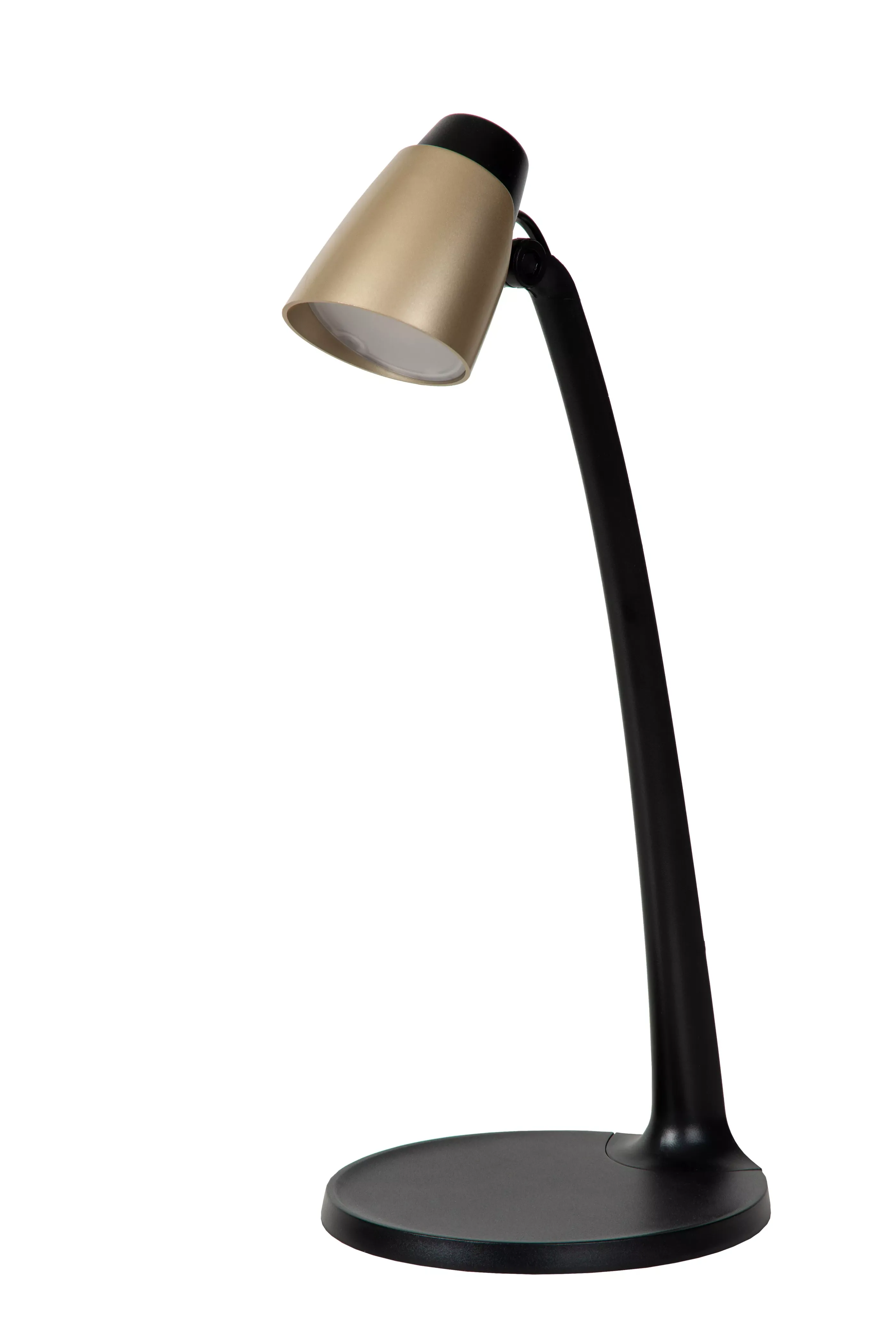 Clearance LUDO - Bureaulamp - LED - 1x4,5W 3000K - Mat Goud / Messing Bureaulampen