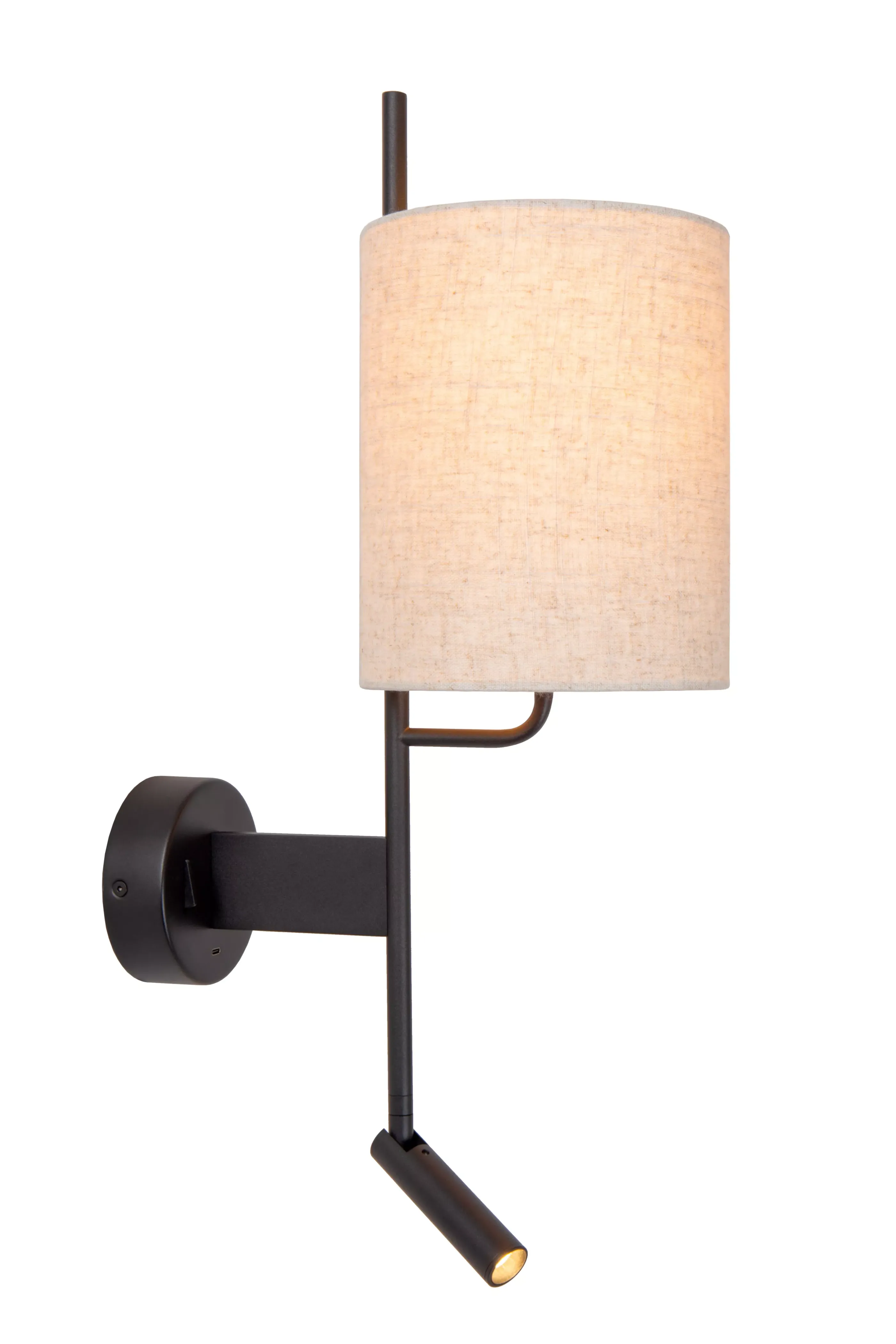 Sale MAGIC - Wandlamp - 1xE27 - Met USB oplaadpunt - Zwart Wandverlichting
