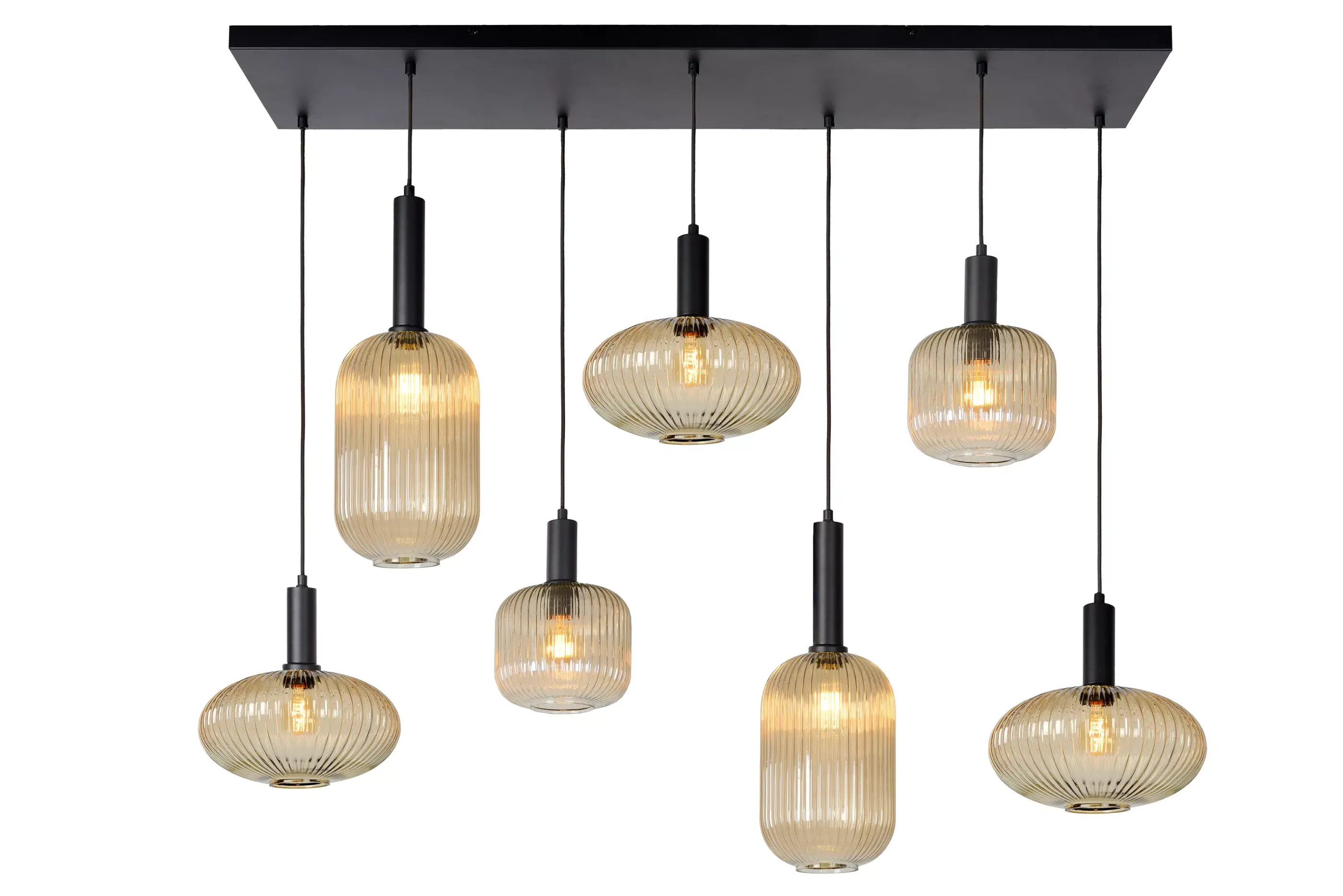 New MALOTO - Hanglamp - 7xE27 - Amber Hanglampen