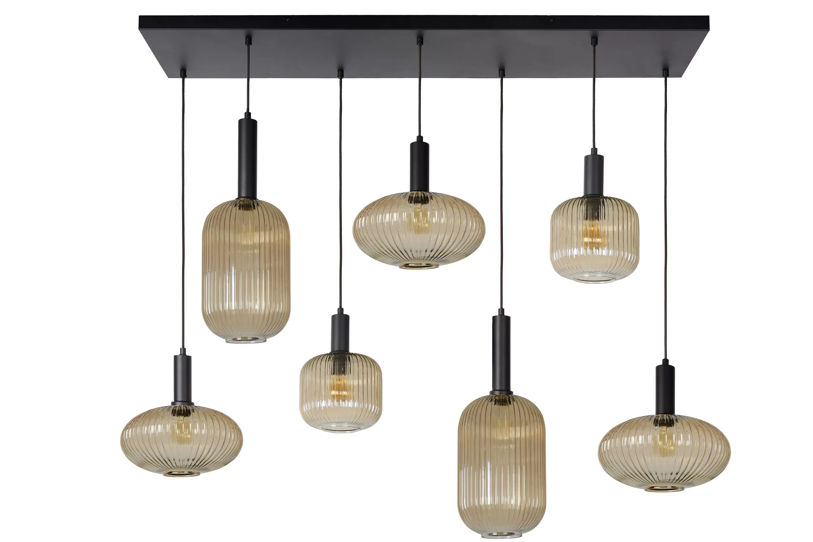 New MALOTO - Hanglamp - 7xE27 - Amber Hanglampen