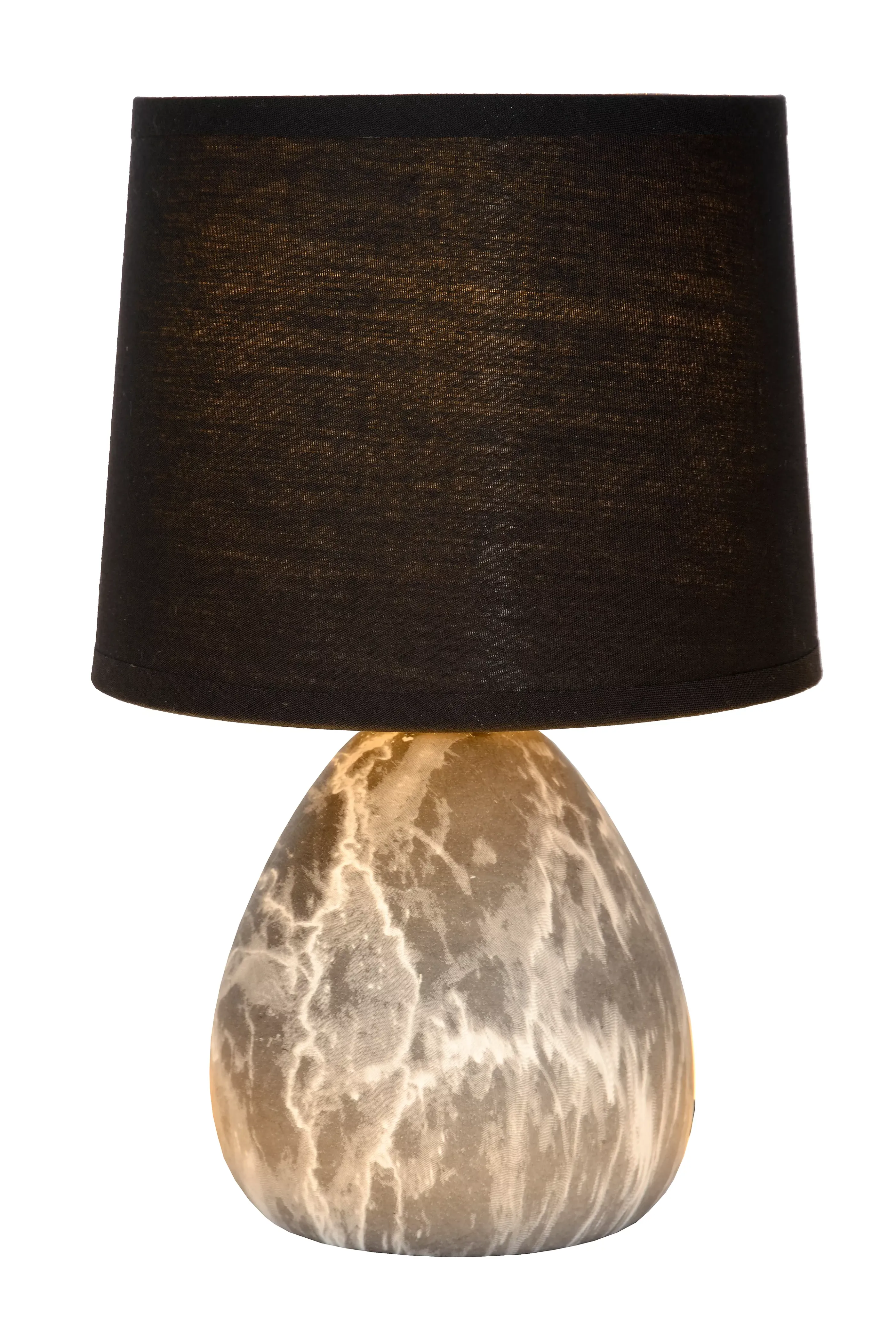 Sale MARMO - Tafellamp - Ø 16 cm - 1xE14 - Zwart Tafellampen