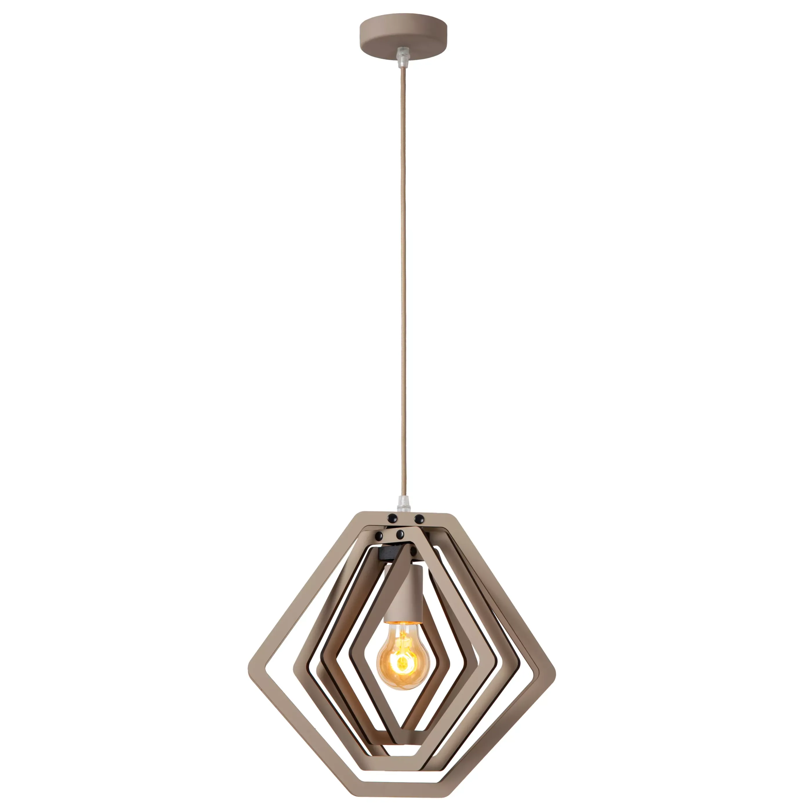 Outlet MAURO - Hanglamp Kinderkamer - 1xE27 - Taupe Hanglampen