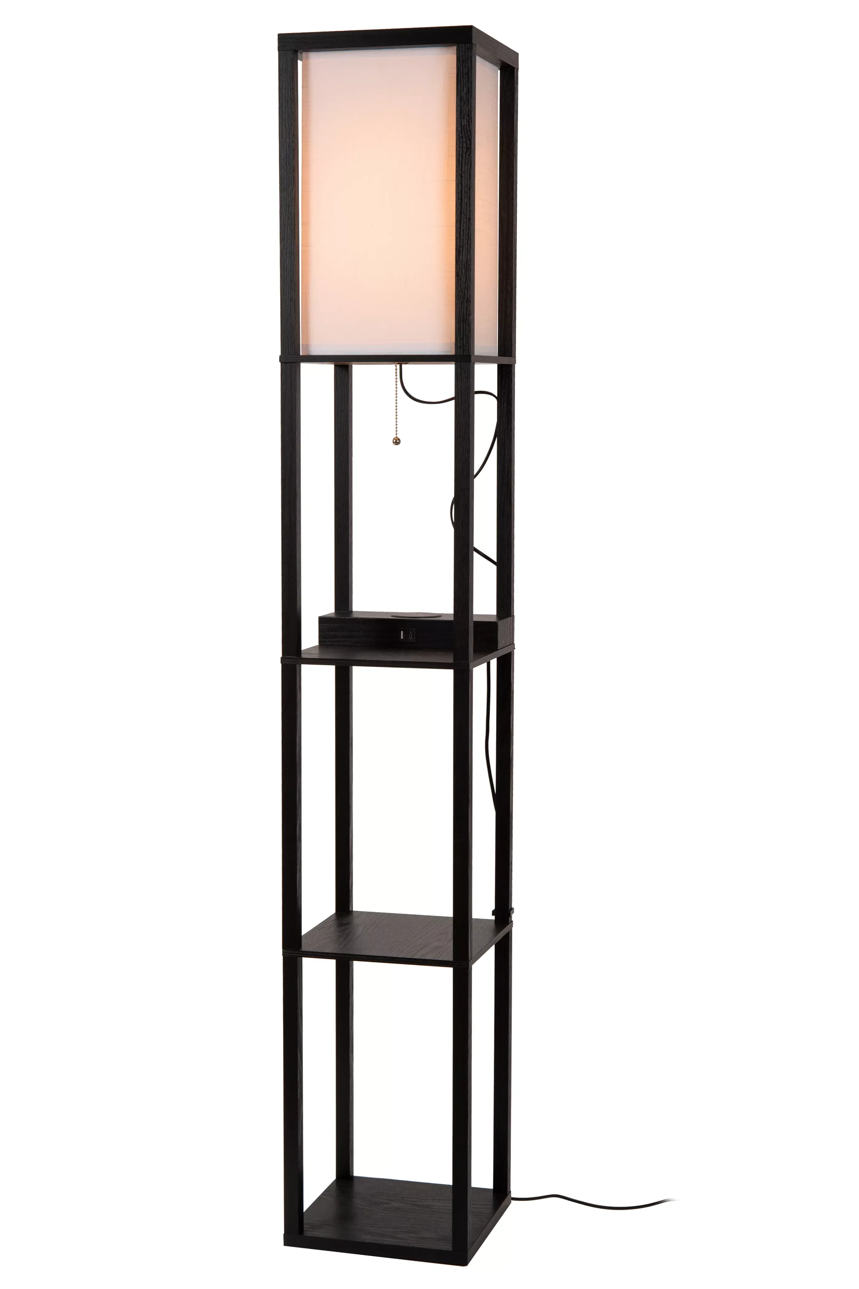 Shop MENNO - Vloerlamp - 1xE27 - Met draadloze oplader - Zwart Staande Lampen
