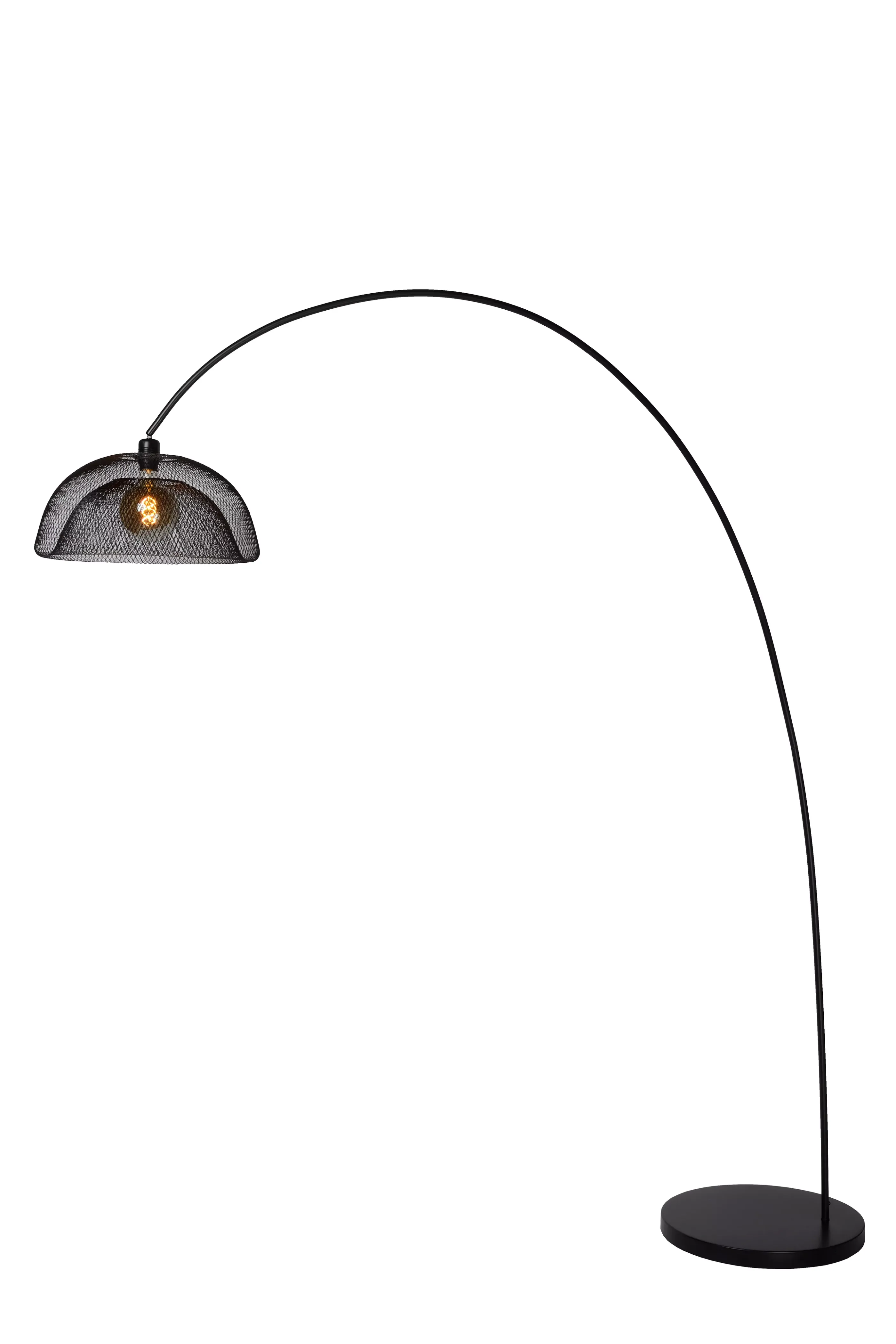 Store MESH - Booglamp - 1xE27 - Zwart Staande Lampen
