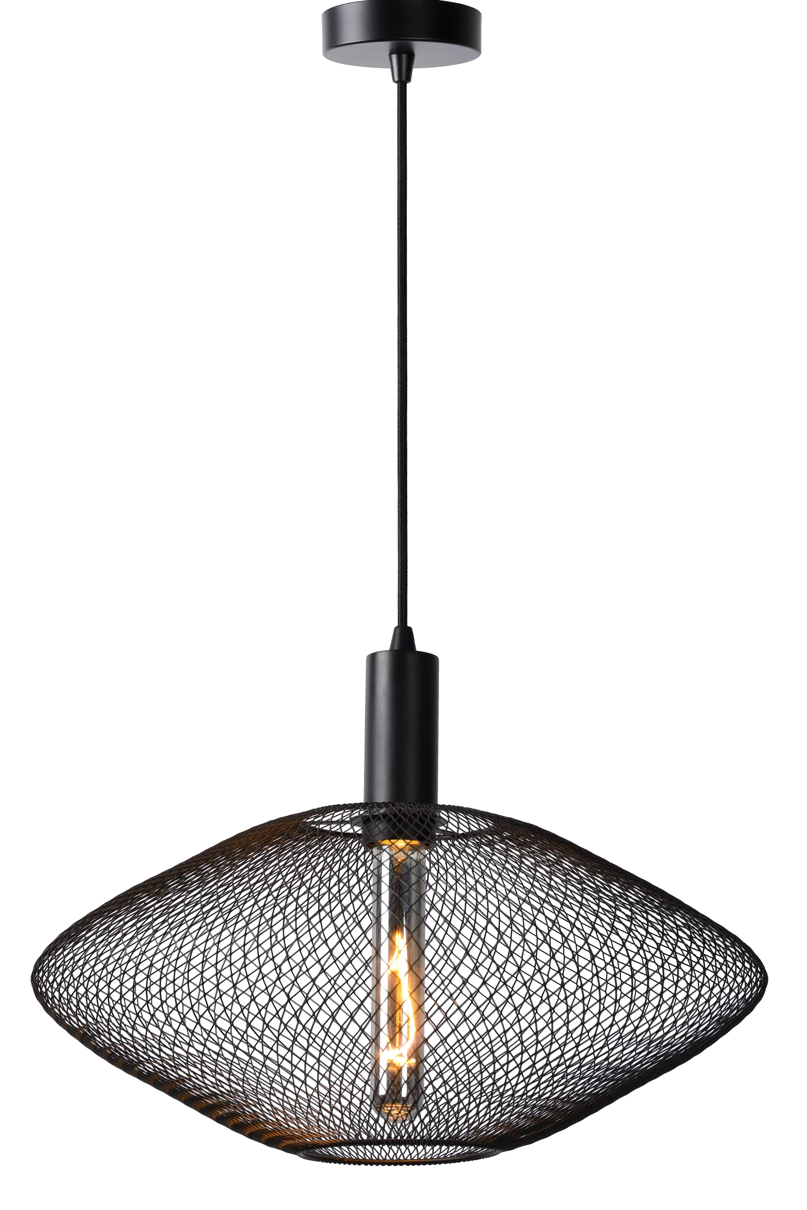 Outlet MESH - Hanglamp - Ø 45 cm - 1xE27 - Zwart Hanglampen