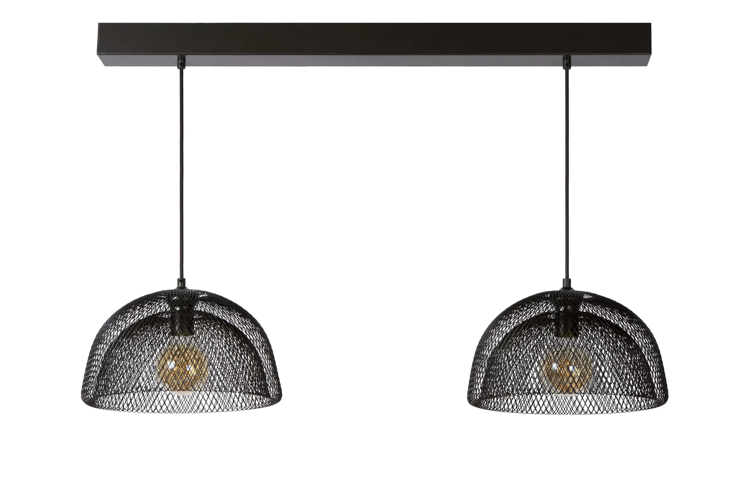 Outlet MESH - Hanglamp - 2xE27 - Zwart Hanglampen