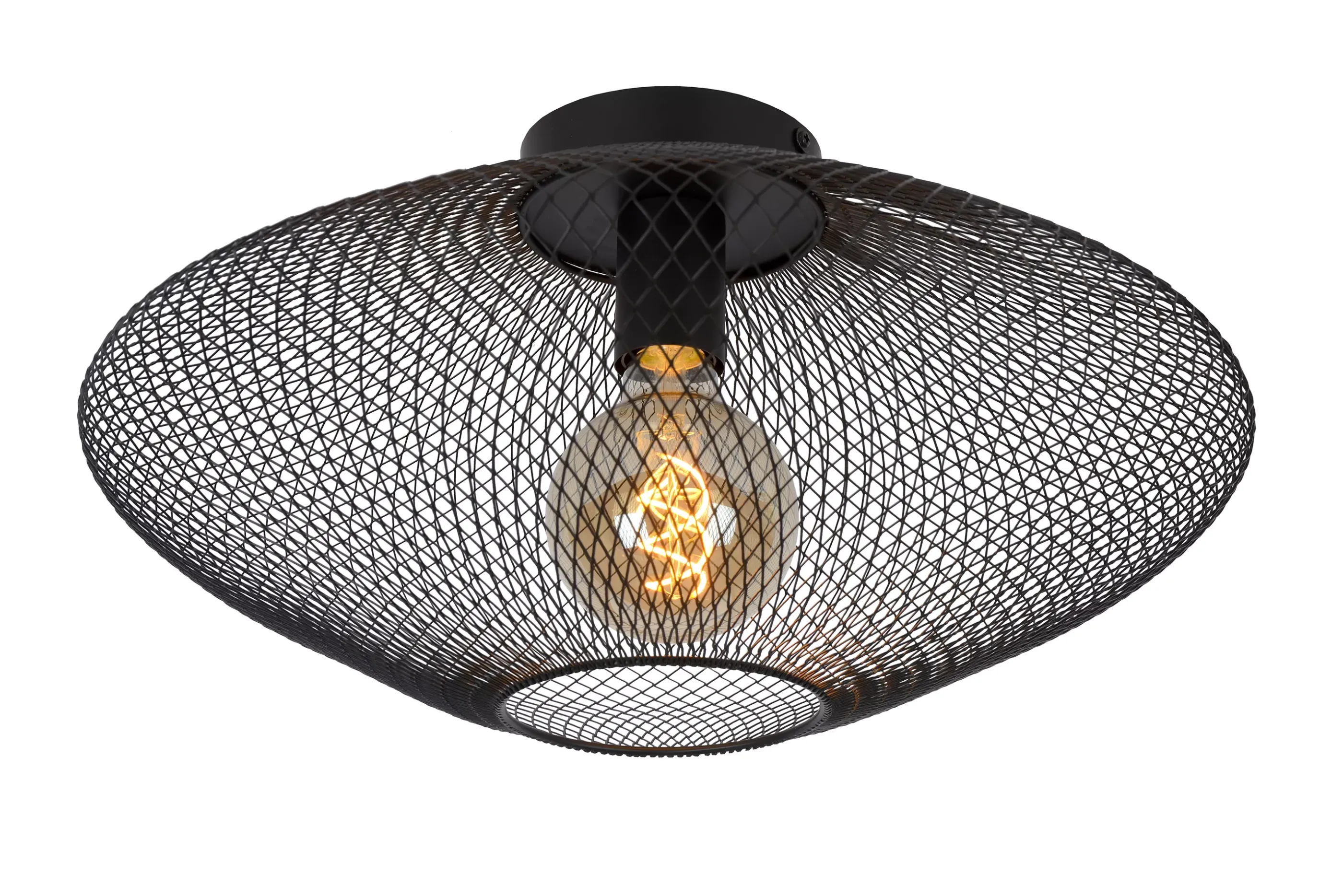 Shop MESH - Plafonnière - Ø 45 cm - 1xE27 - Zwart Plafondlampen