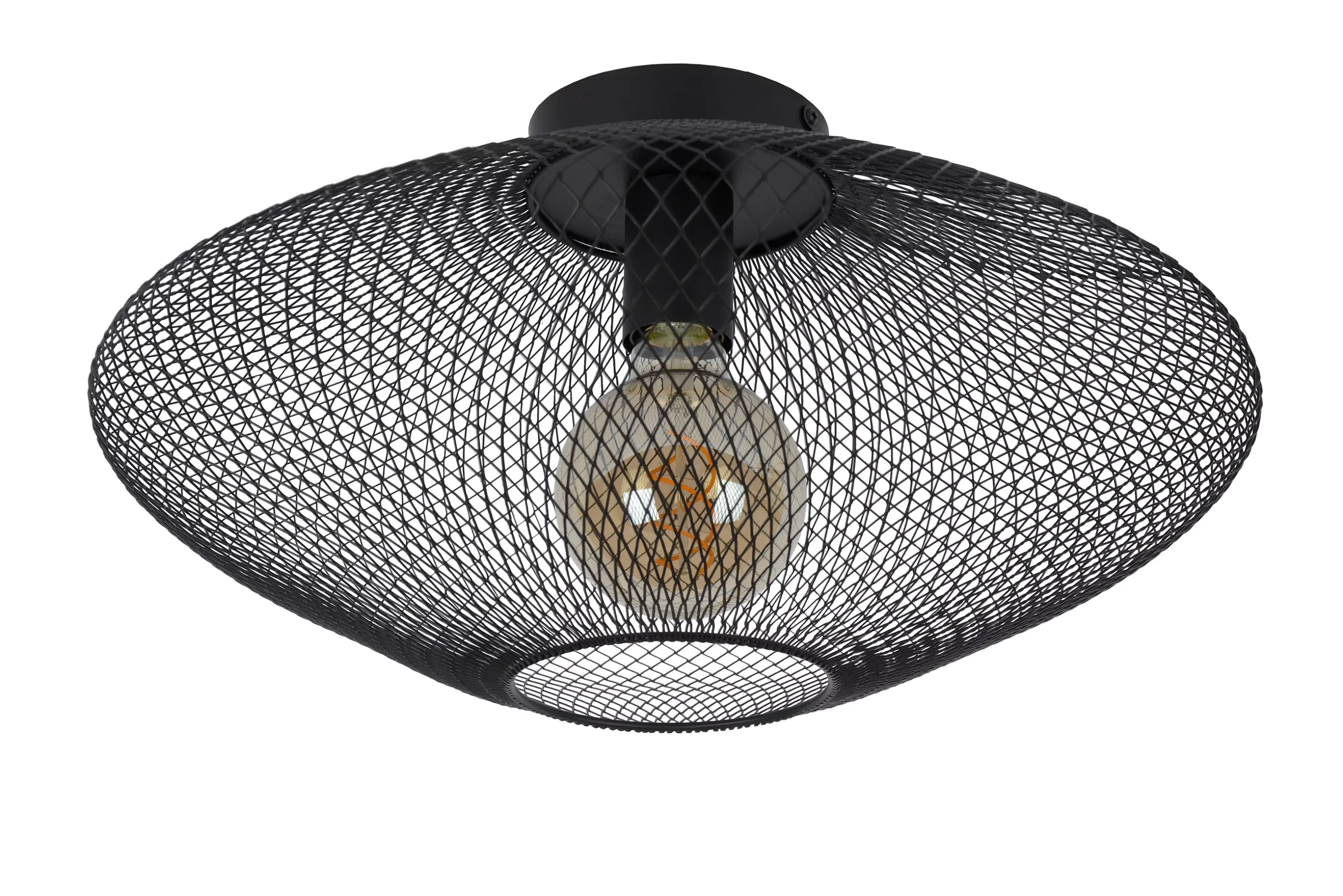 Shop MESH - Plafonnière - Ø 45 cm - 1xE27 - Zwart Plafondlampen