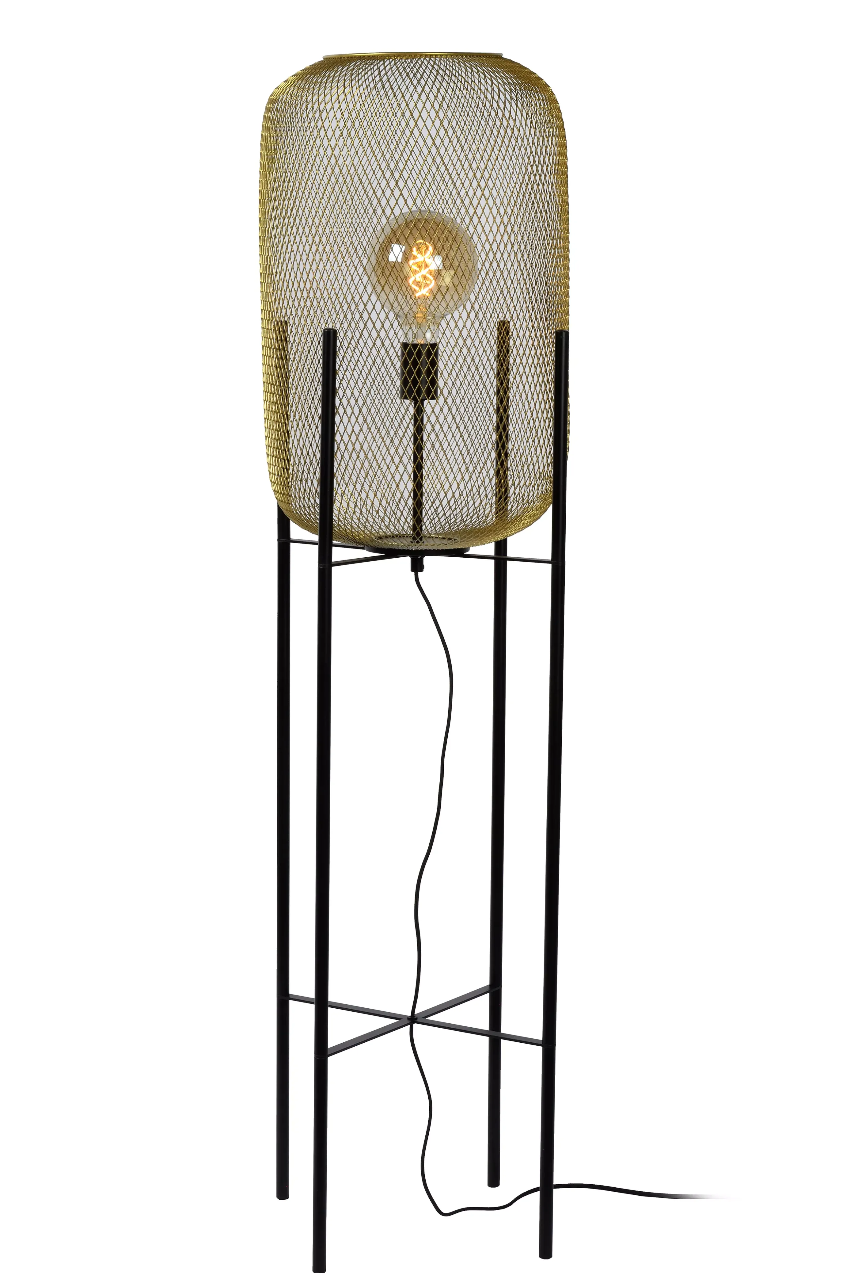 Sale MESH - Vloerlamp - Ø 35 cm - 1xE27 - Mat Goud / Messing Staande Lampen