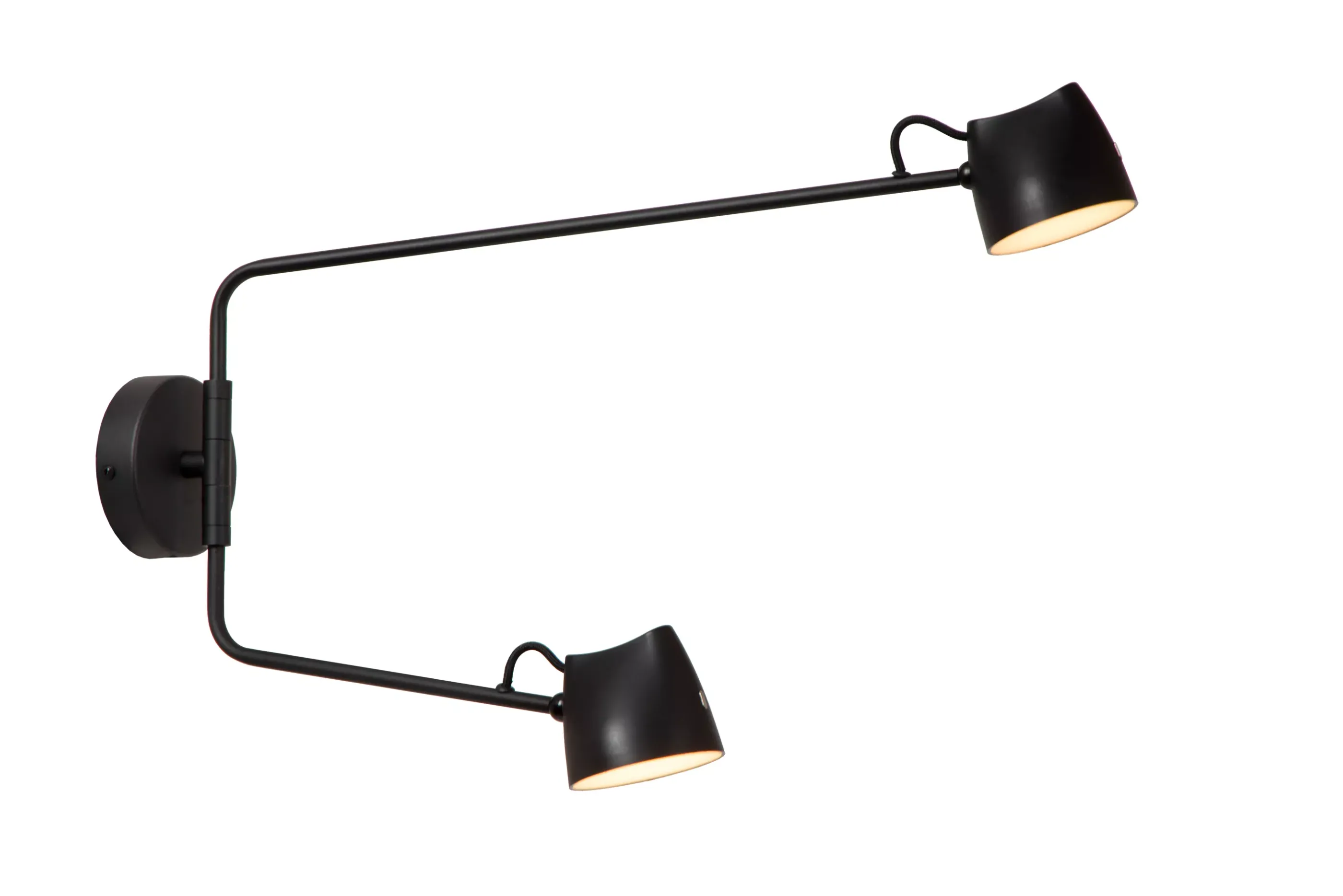 Hot MILNE - Wandlamp - LED Dimb. - 2x8W 2700K - Zwart Wandverlichting