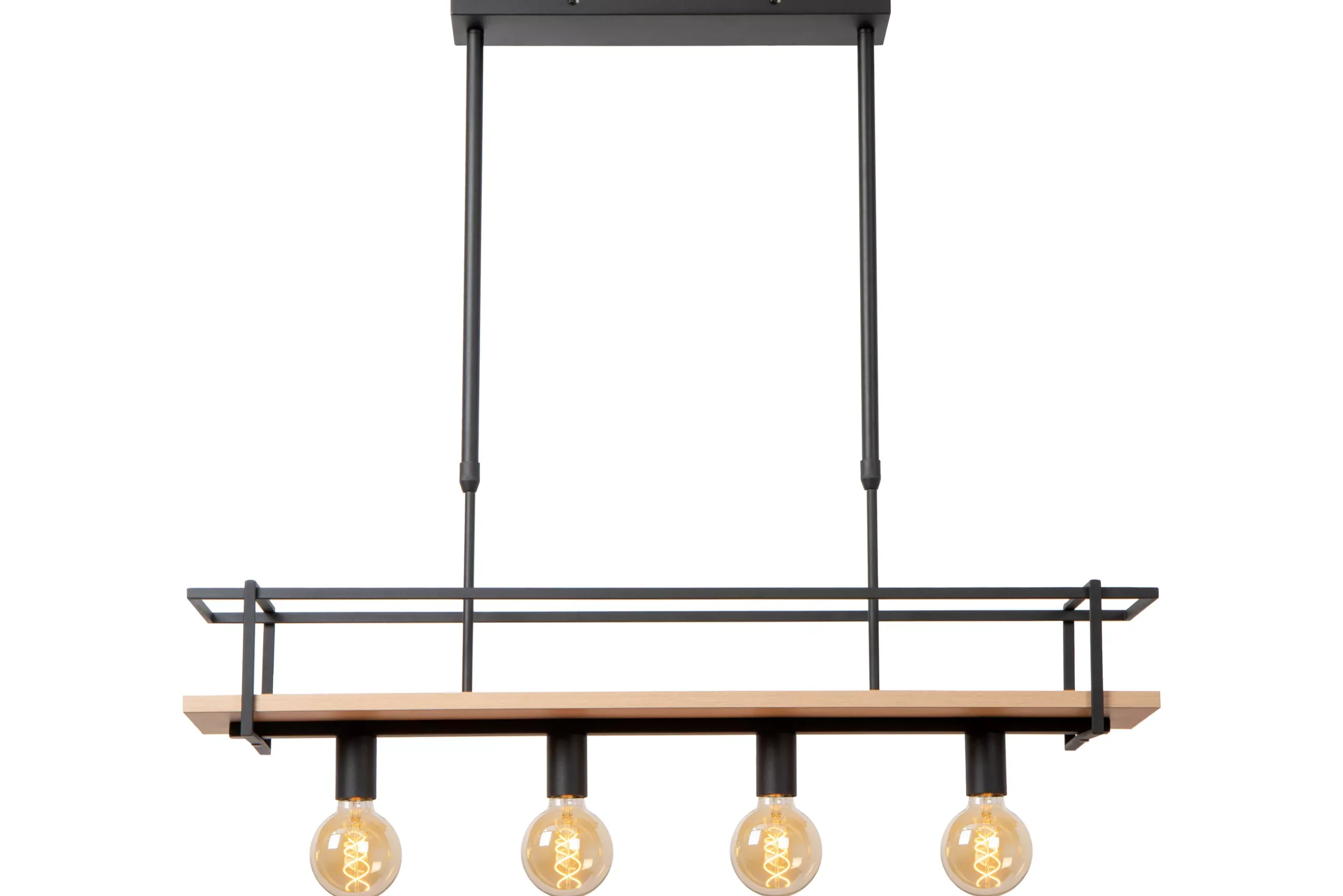 Online MILONGA - Hanglamp - 4xE27 - Zwart Hanglampen