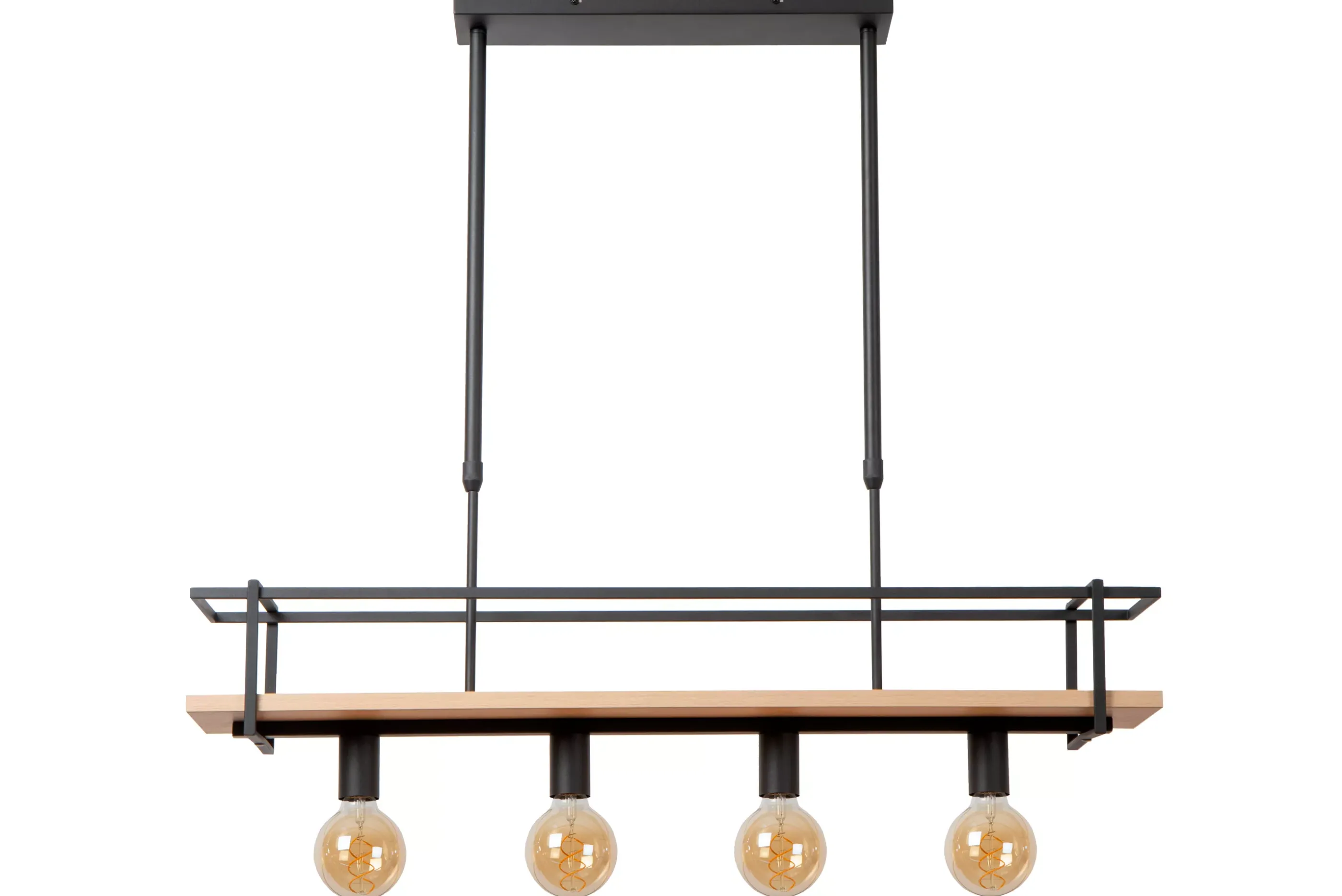Online MILONGA - Hanglamp - 4xE27 - Zwart Hanglampen