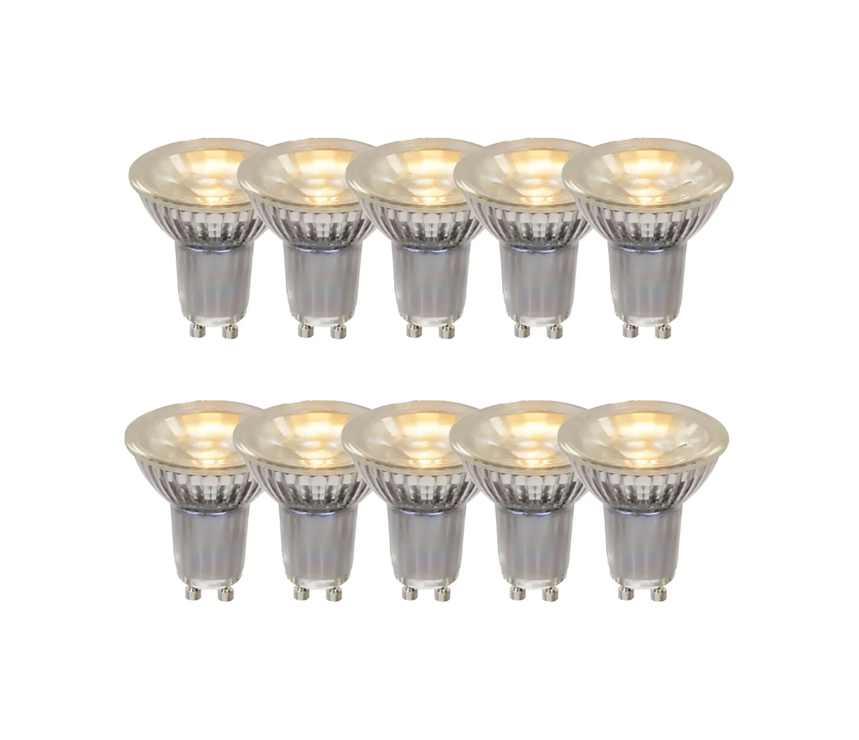 Clearance MR16 * 10 - Led lamp - Ø 5 cm - LED - GU10 - 10x5W 2700K - Transparant - Set van 10 Led Lampen