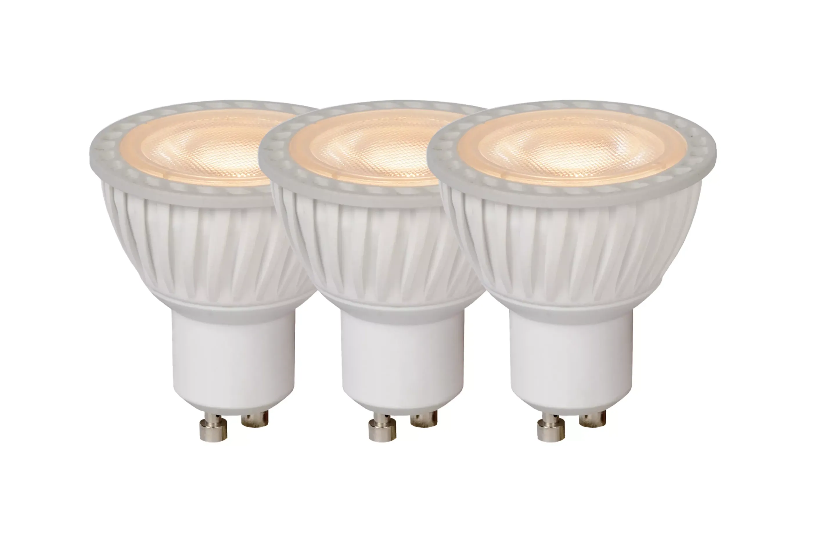 Fashion MR16 - Led lamp - Ø 5 cm - LED Dimb. - GU10 - 3x5W 3000K - Wit - Set van 3 Led Lampen