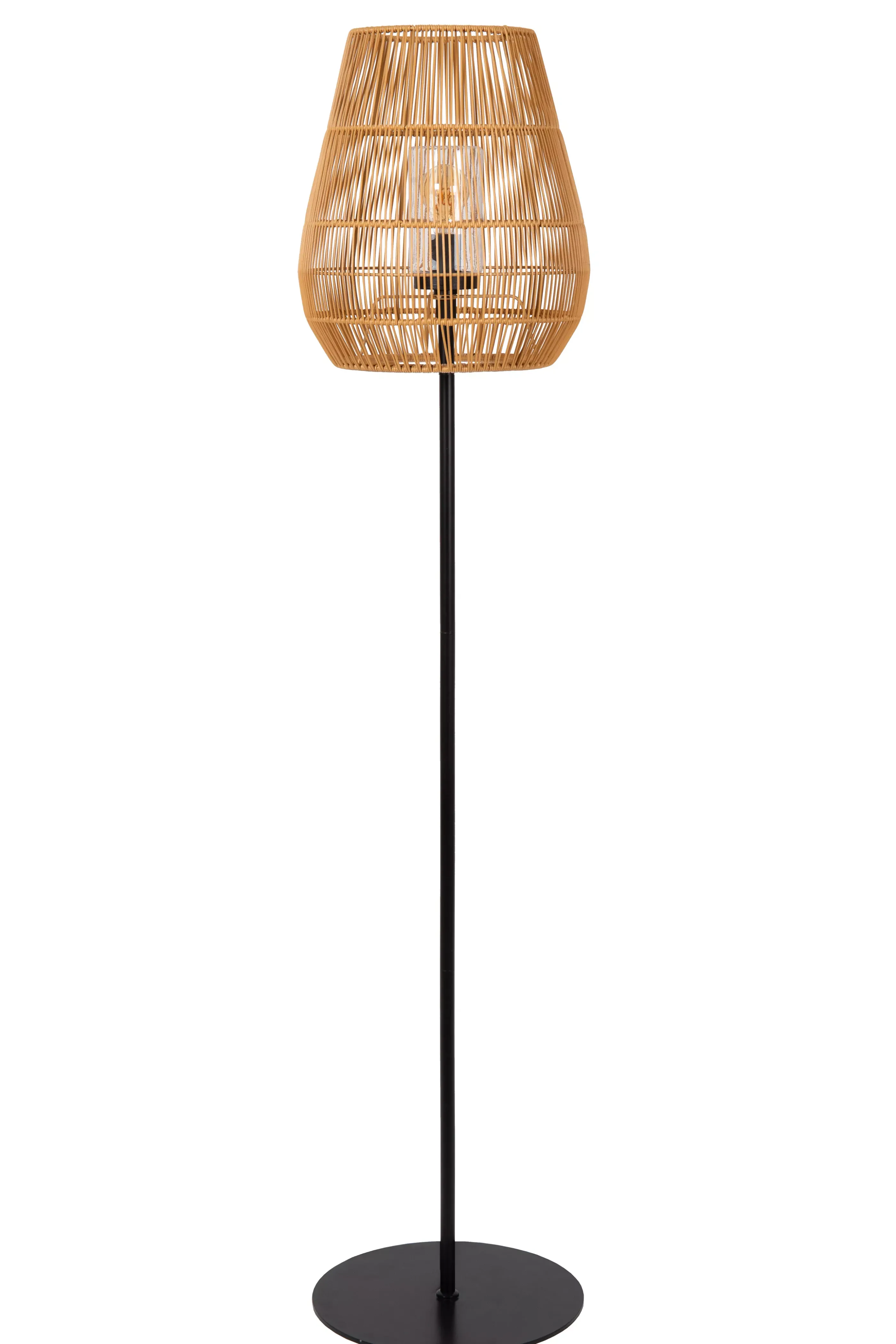 Discount NERIDA - Vloerlamp Binnen/Buiten - Ø 35 cm - 1xE27 - IP44 - Naturel Staande Lampen Buiten