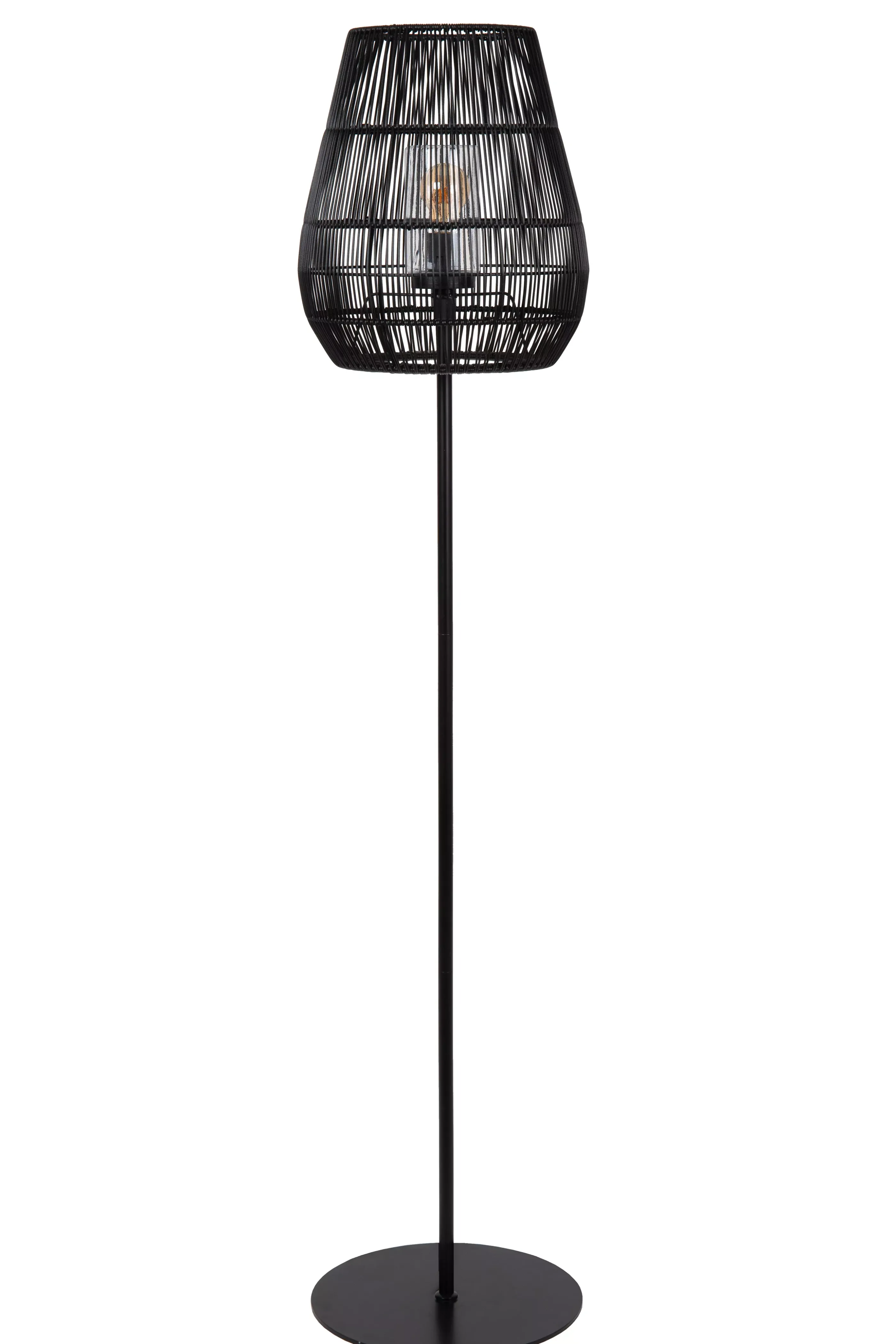 Discount NERIDA - Vloerlamp Binnen/Buiten - Ø 35 cm - 1xE27 - IP44 - Zwart Staande Lampen Buiten