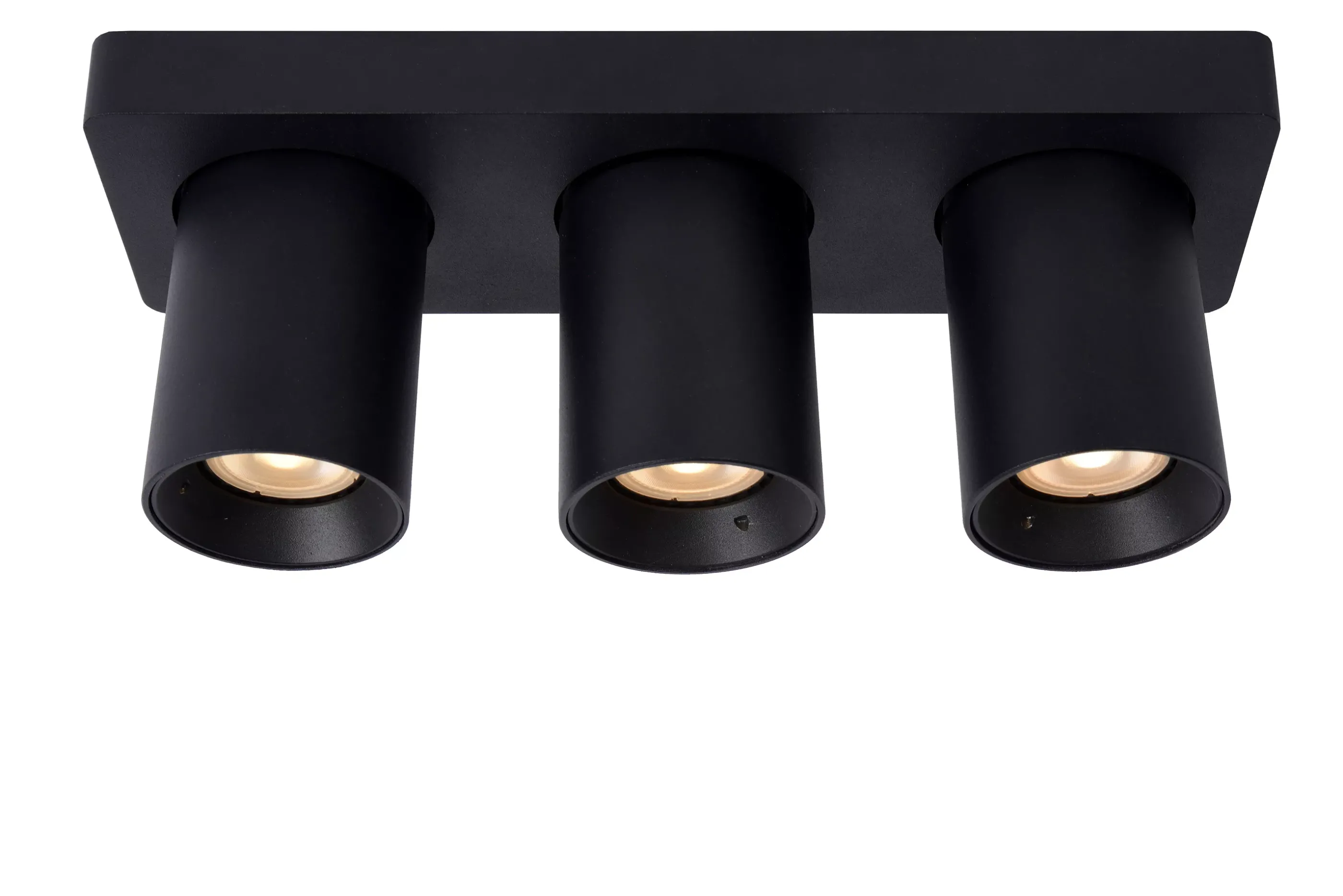 Flash Sale NIGEL - Plafondspot - LED Dim to warm - GU10 - 3x5W 2200K/3000K - Zwart Plafondlampen