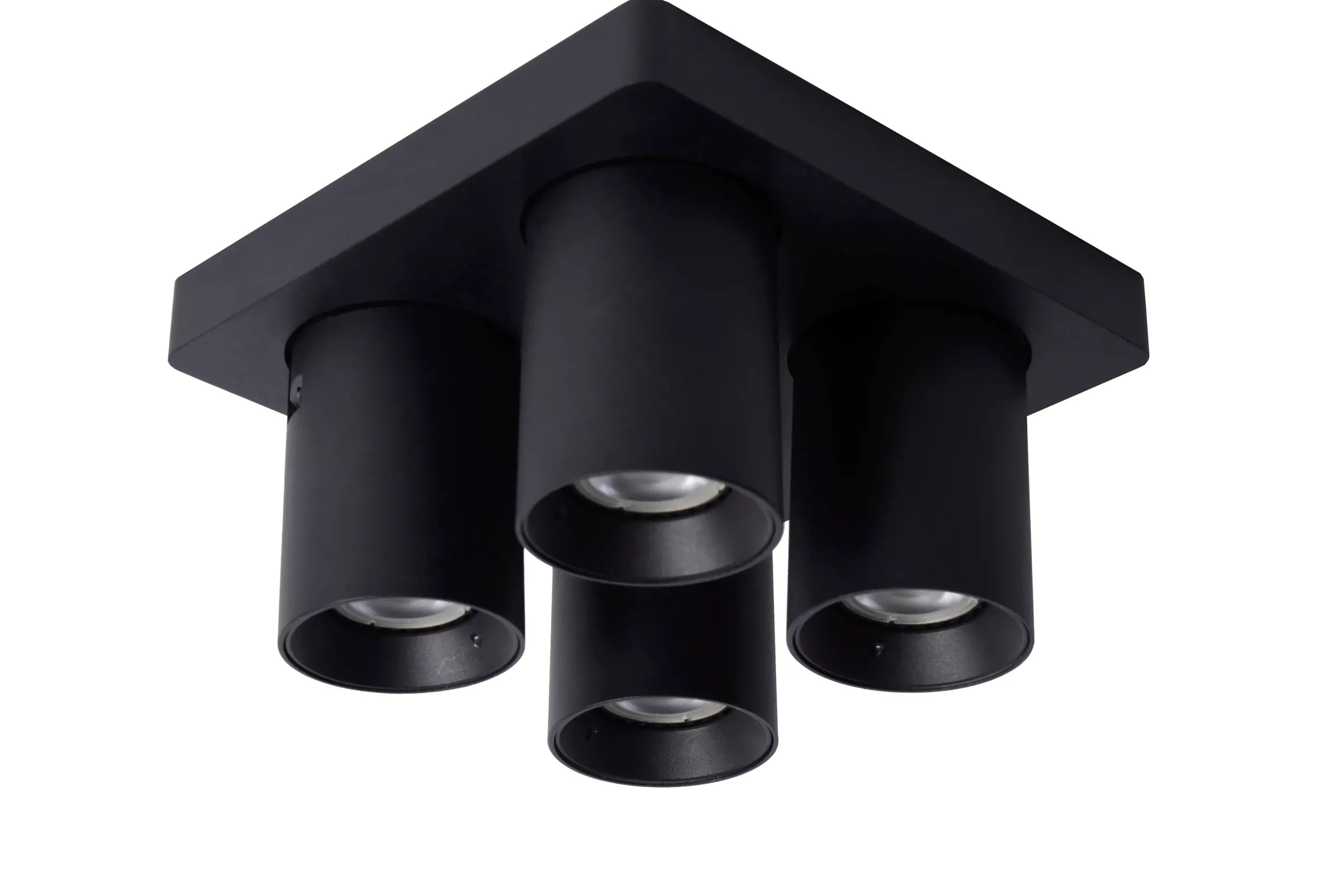 Online NIGEL - Plafondspot - LED Dim to warm - GU10 - 4x5W 2200K/3000K - Zwart Plafondlampen
