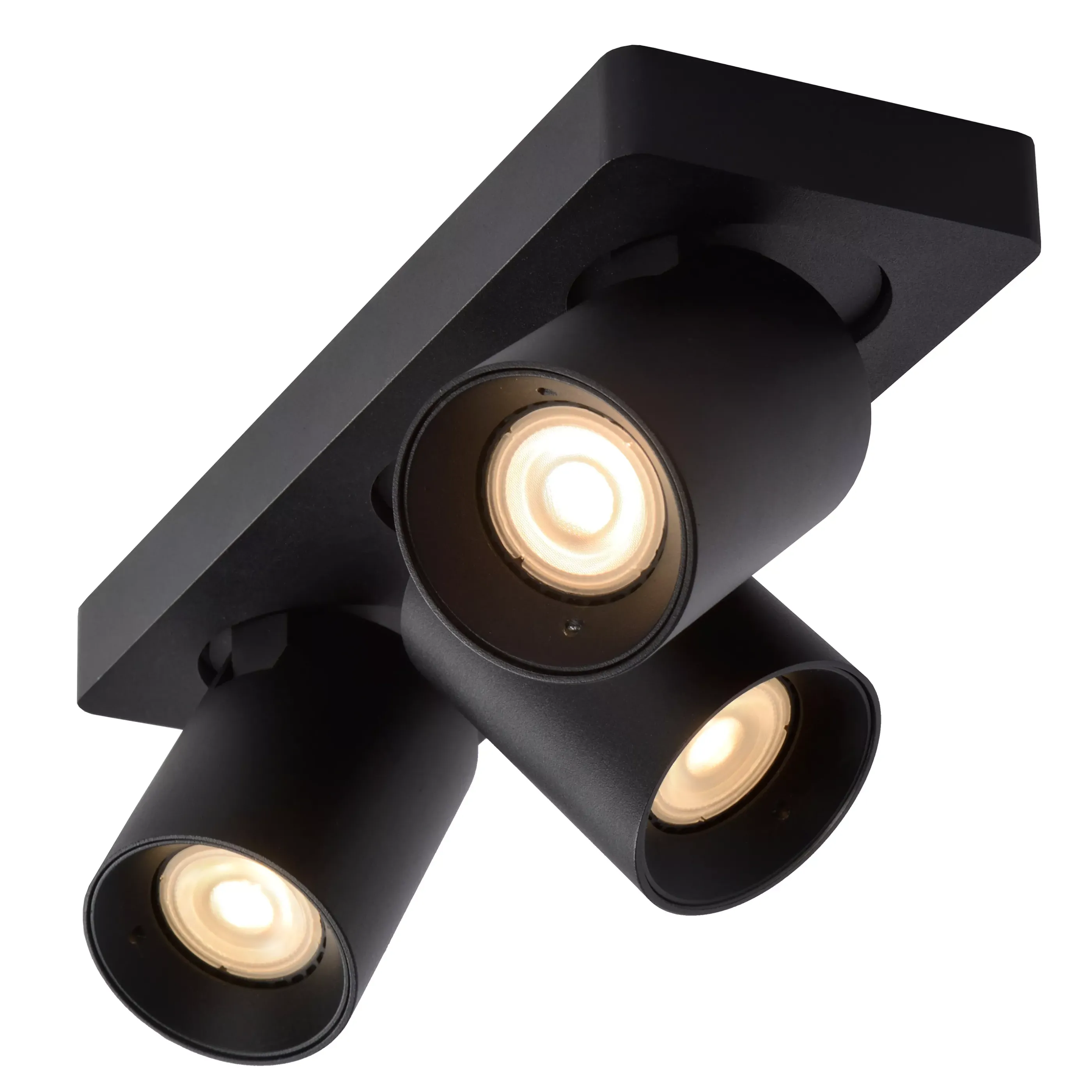 Flash Sale NIGEL - Plafondspot - LED Dim to warm - GU10 - 3x5W 2200K/3000K - Zwart Plafondlampen