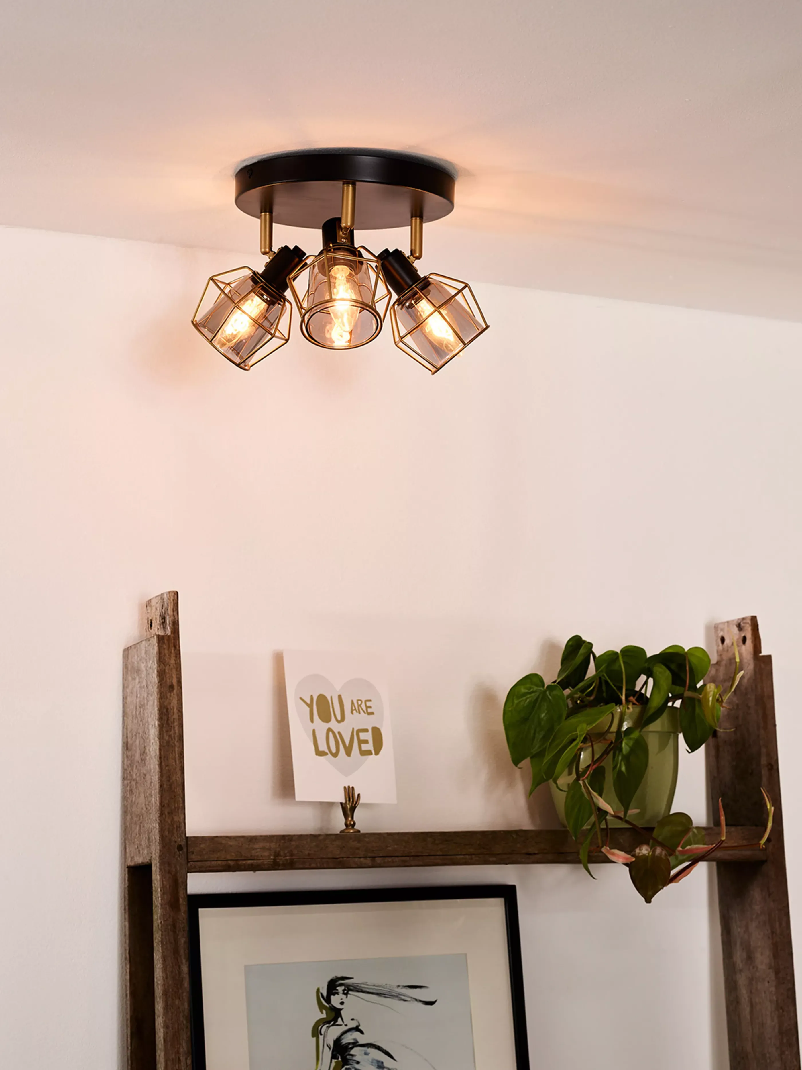 Shop NILA - Plafondspot - Ø 36 cm - 3xE14 - Zwart Plafondlampen