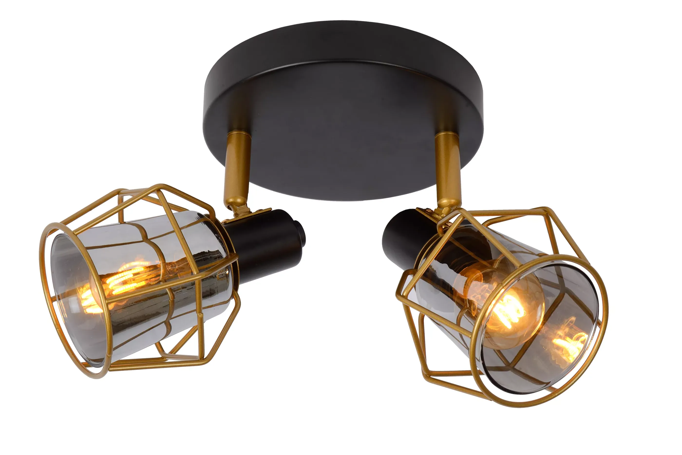 Outlet NILA - Plafondspot - 2xE14 - Zwart Plafondlampen