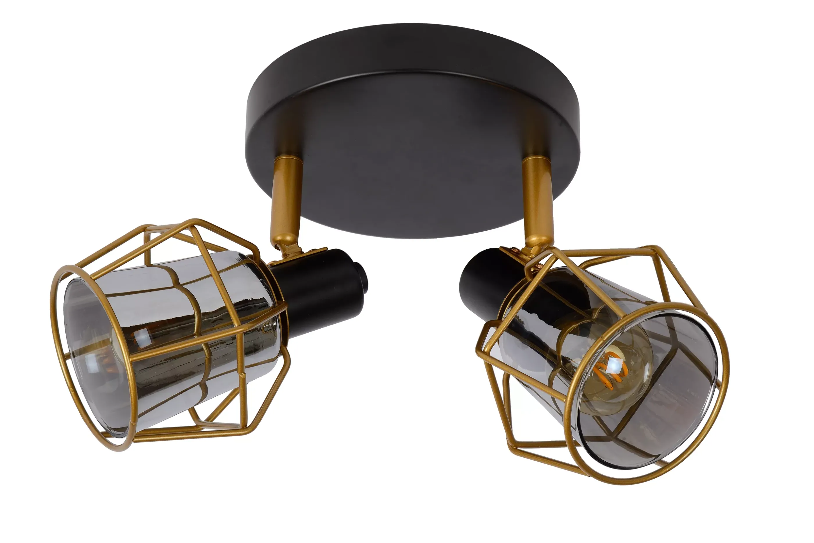 Outlet NILA - Plafondspot - 2xE14 - Zwart Plafondlampen