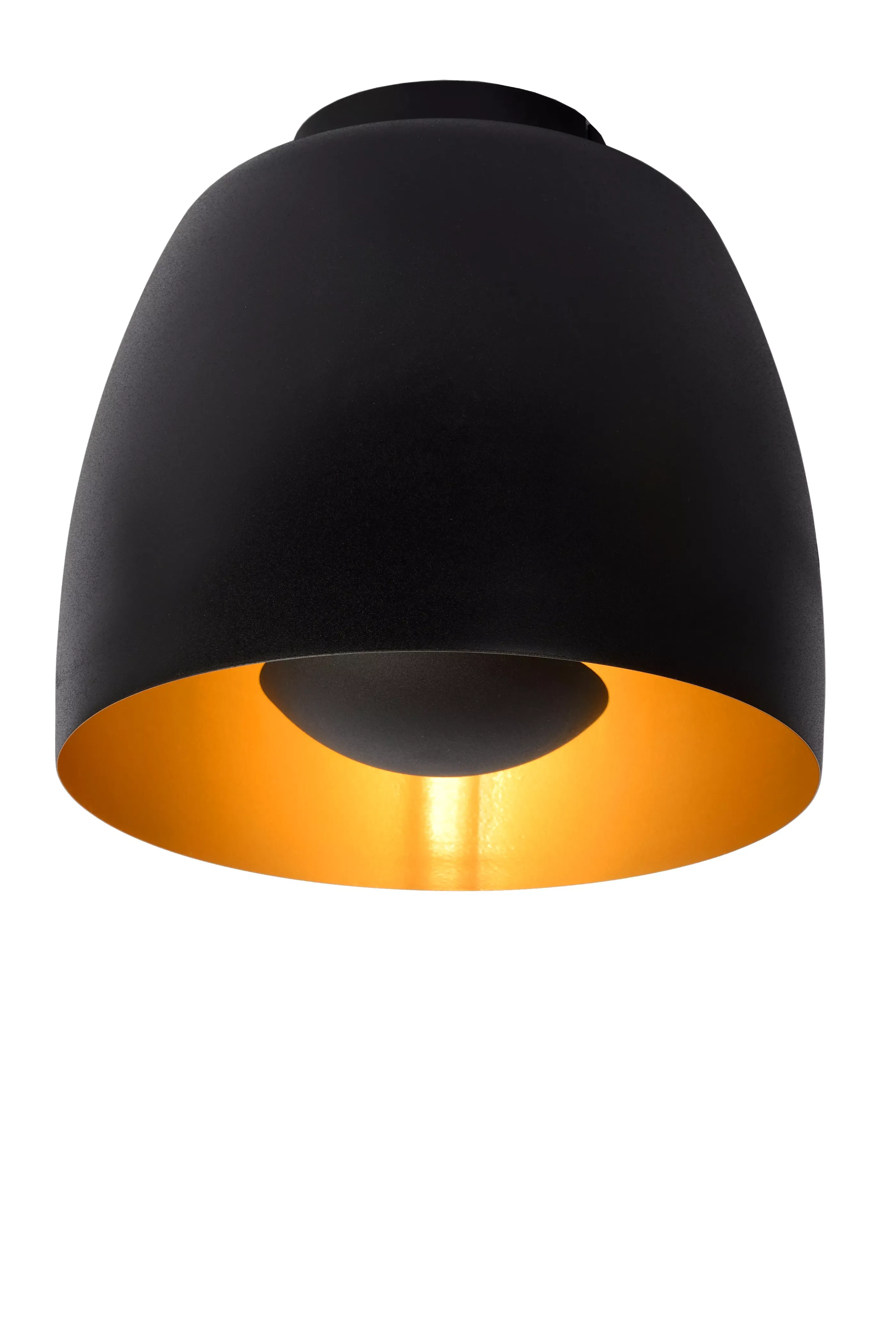 Clearance NOLAN - Plafonnière - Ø 24 cm - 1xE27 - Zwart Plafondlampen