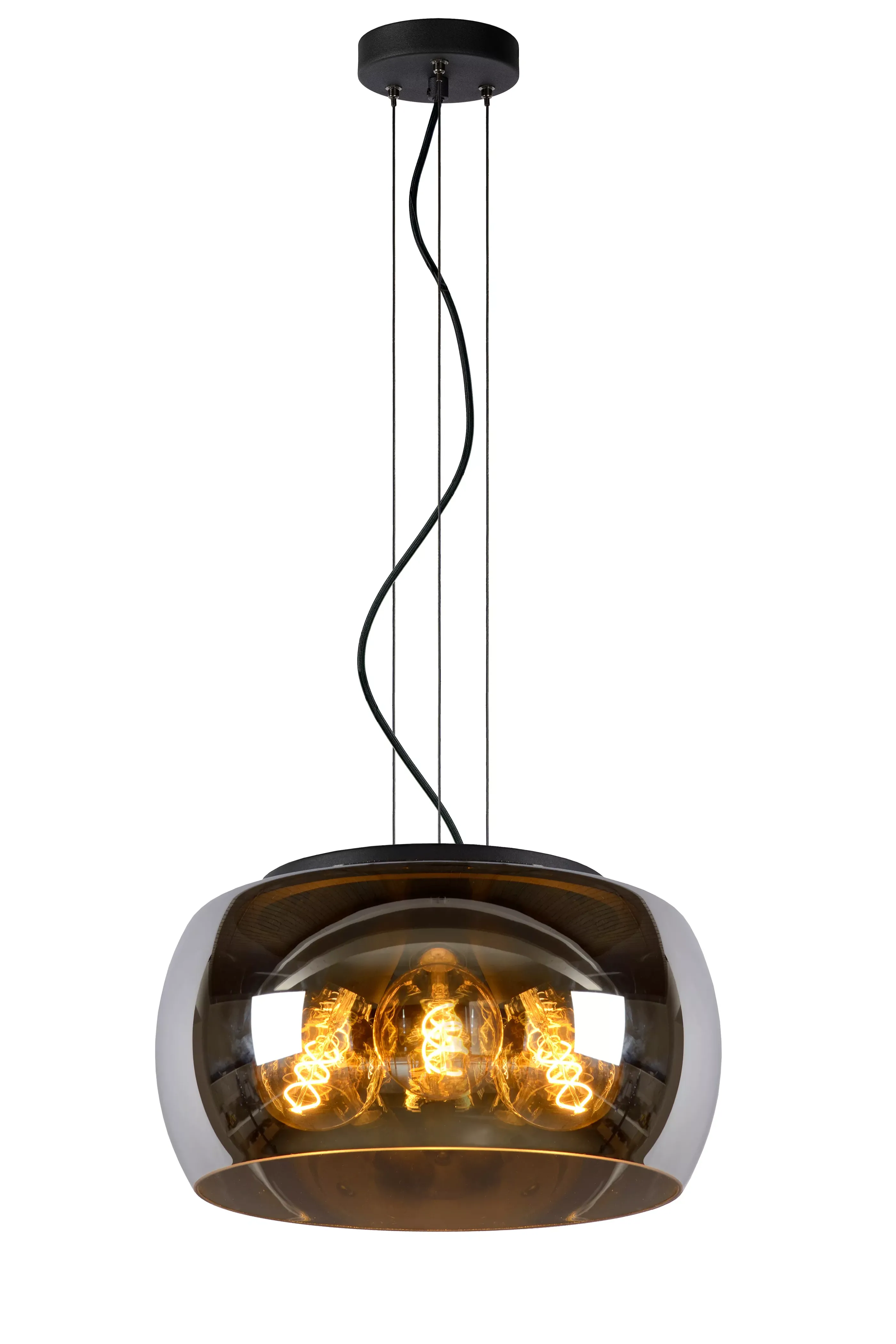 Store OLIVIA - Hanglamp - Ø 40 cm - 3xE27 - Fumé Hanglampen